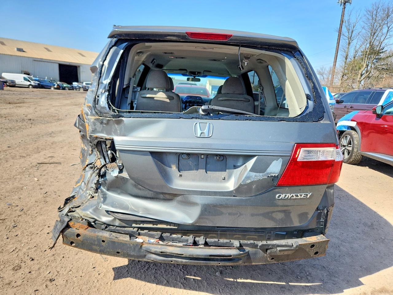 2007 Honda Odyssey Ex Gray vin: 5FNRL38497B451690