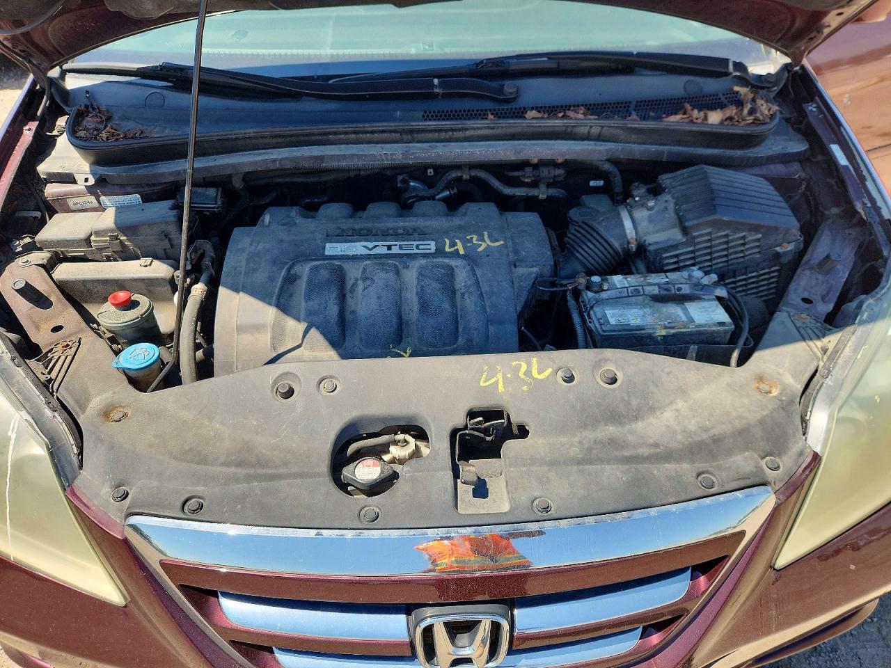 2007 Honda Odyssey Ex Burgundy vin: 5FNRL38497B503139