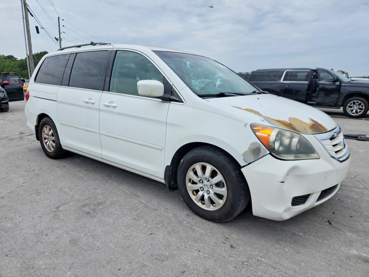 2008 Honda Odyssey Ex White vin: 5FNRL38498B079883