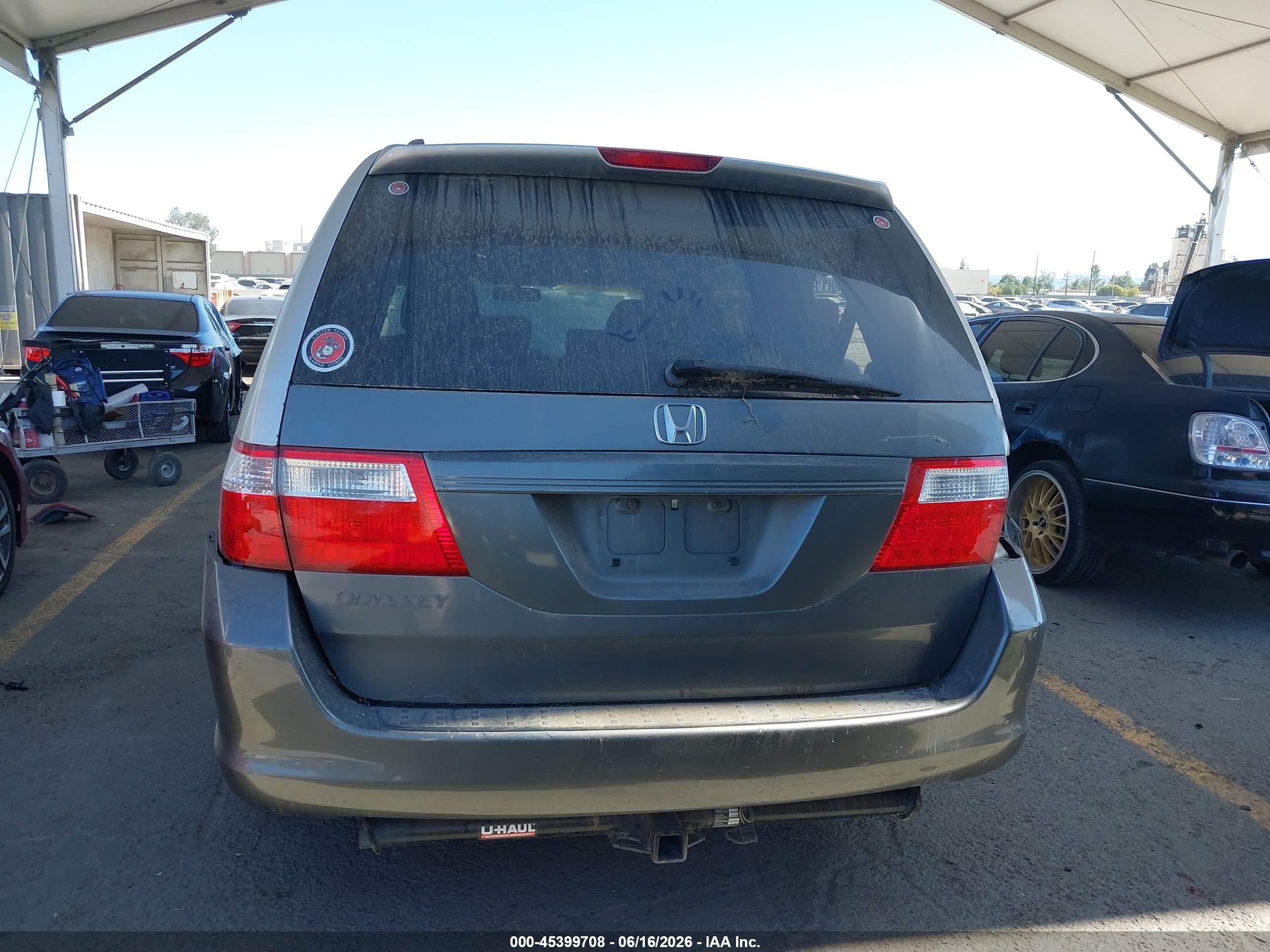 2005 Honda Odyssey Ex Серебряный vin: 5FNRL384X5B029067