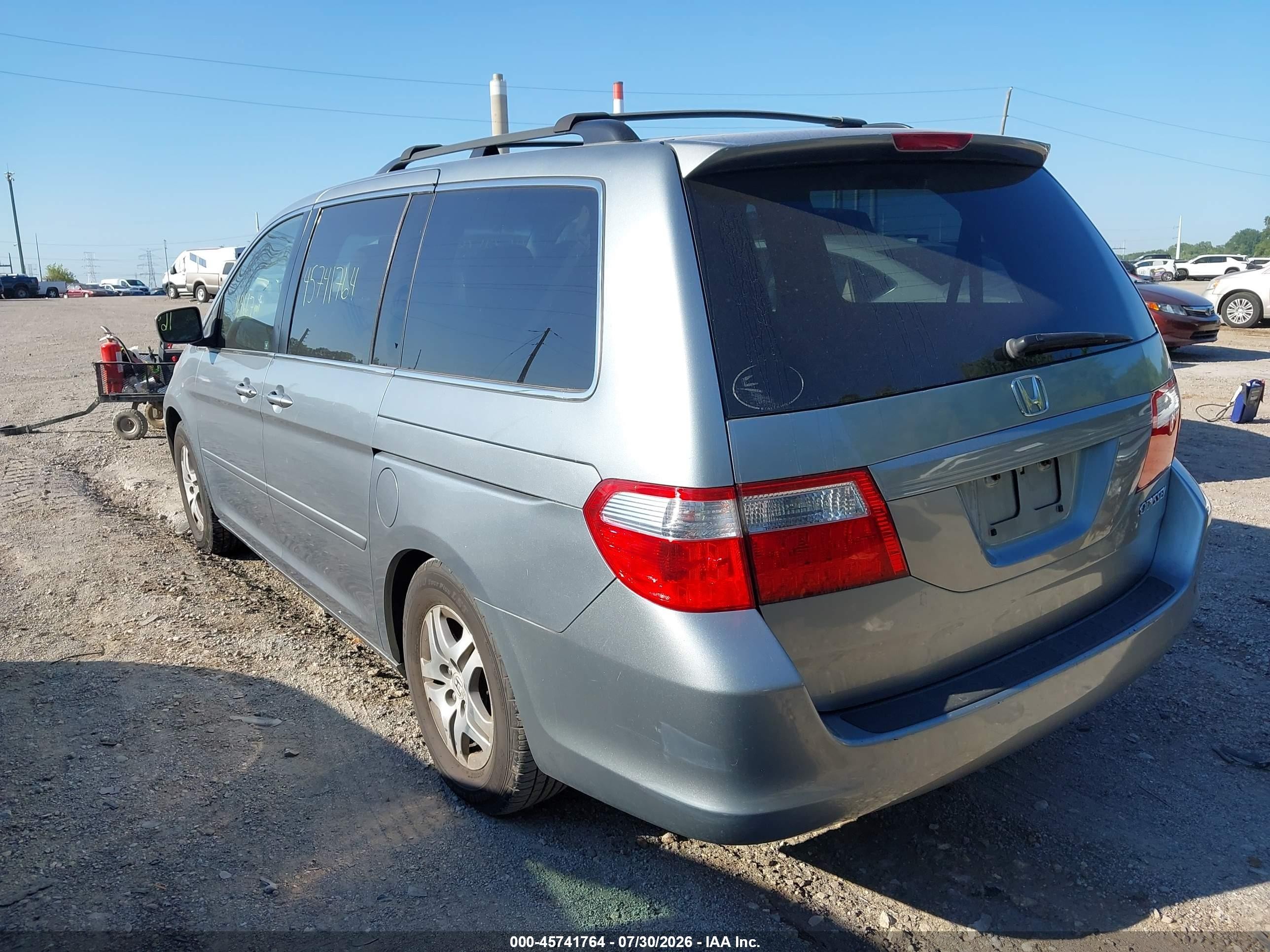 2005 Honda Odyssey Ex Gray vin: 5FNRL384X5B054437