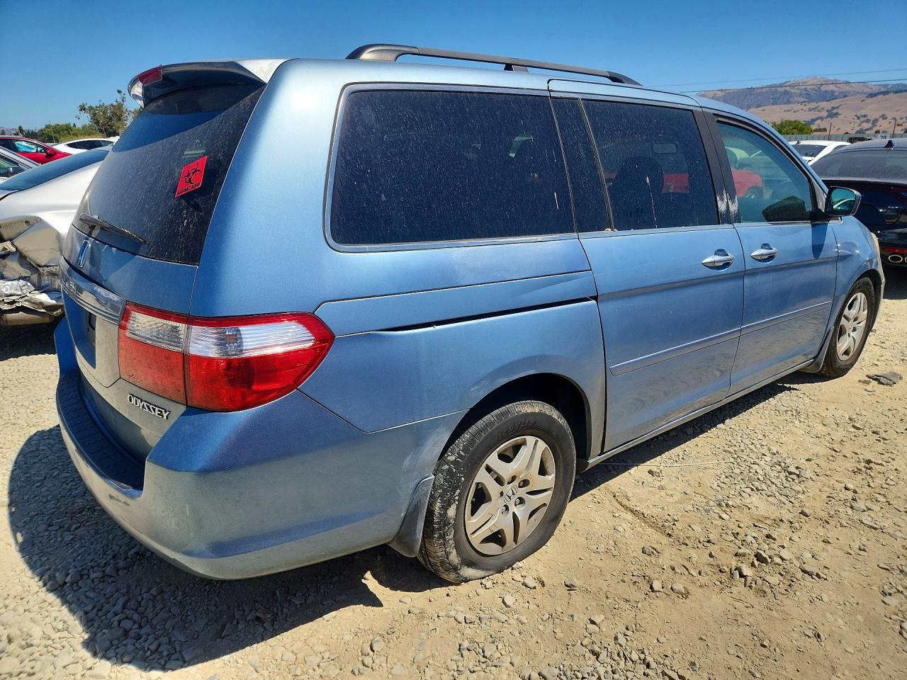 2005 Honda Odyssey Ex Blue vin: 5FNRL384X5B125779