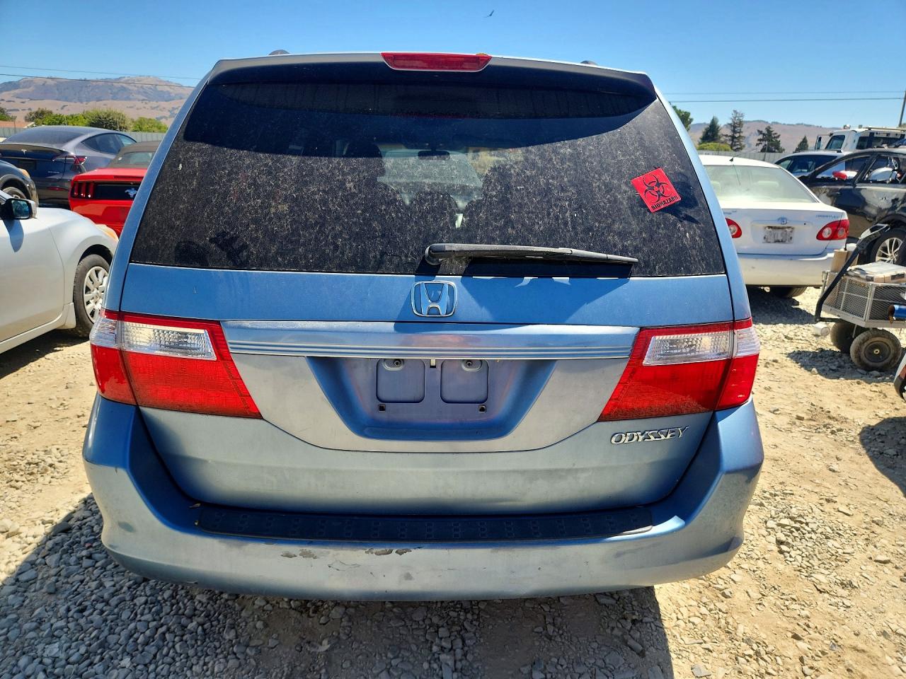 2005 Honda Odyssey Ex Blue vin: 5FNRL384X5B125779