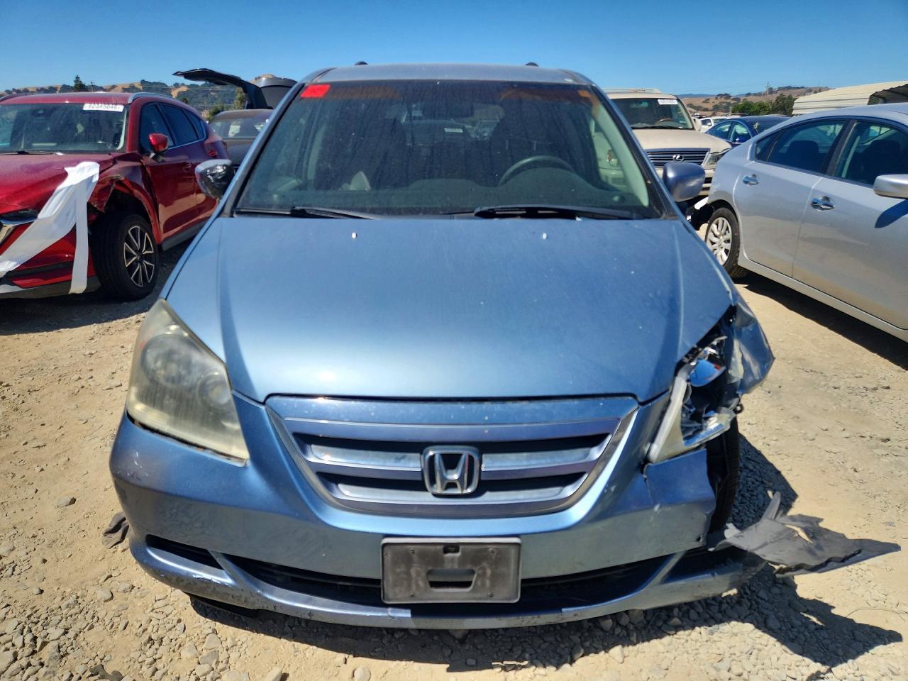 2005 Honda Odyssey Ex Blue vin: 5FNRL384X5B125779