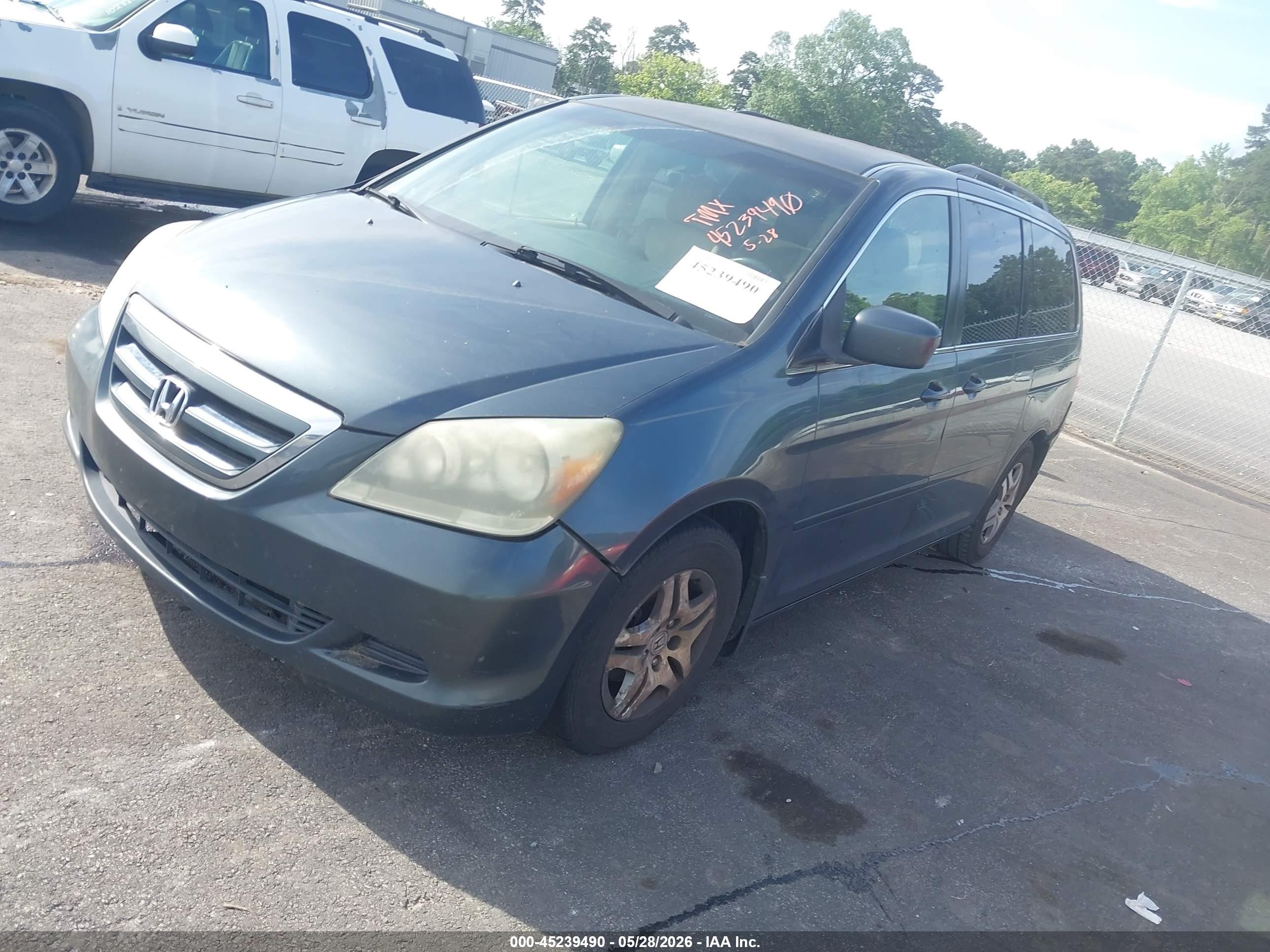 2005 Honda Odyssey Ex Gray vin: 5FNRL384X5B411003