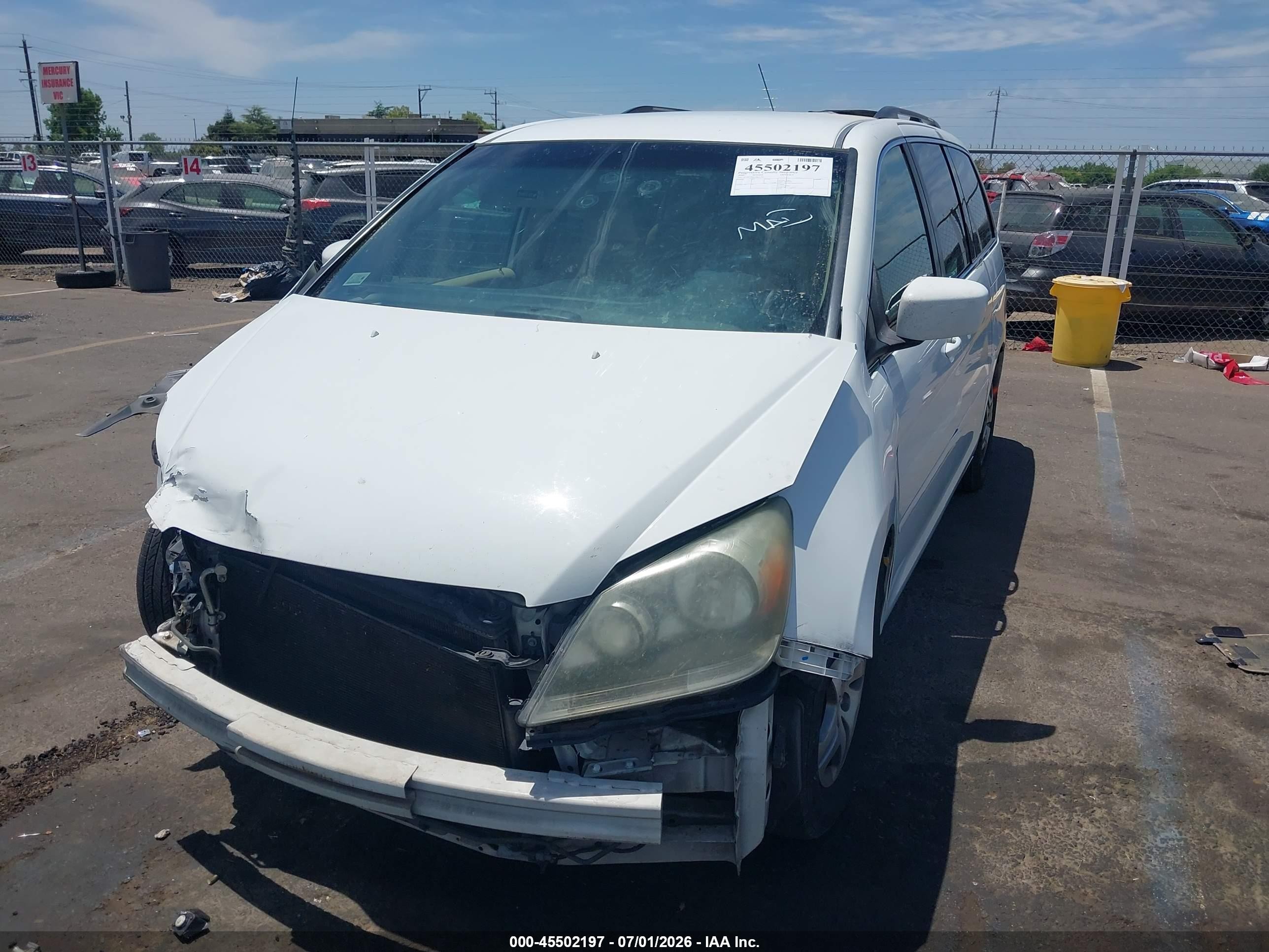2005 Honda Odyssey Ex Белый vin: 5FNRL384X5B411793