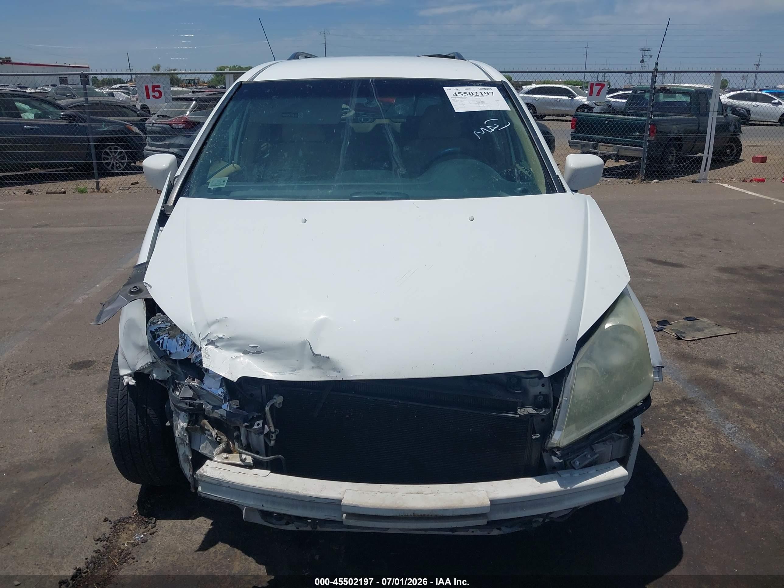 2005 Honda Odyssey Ex Белый vin: 5FNRL384X5B411793