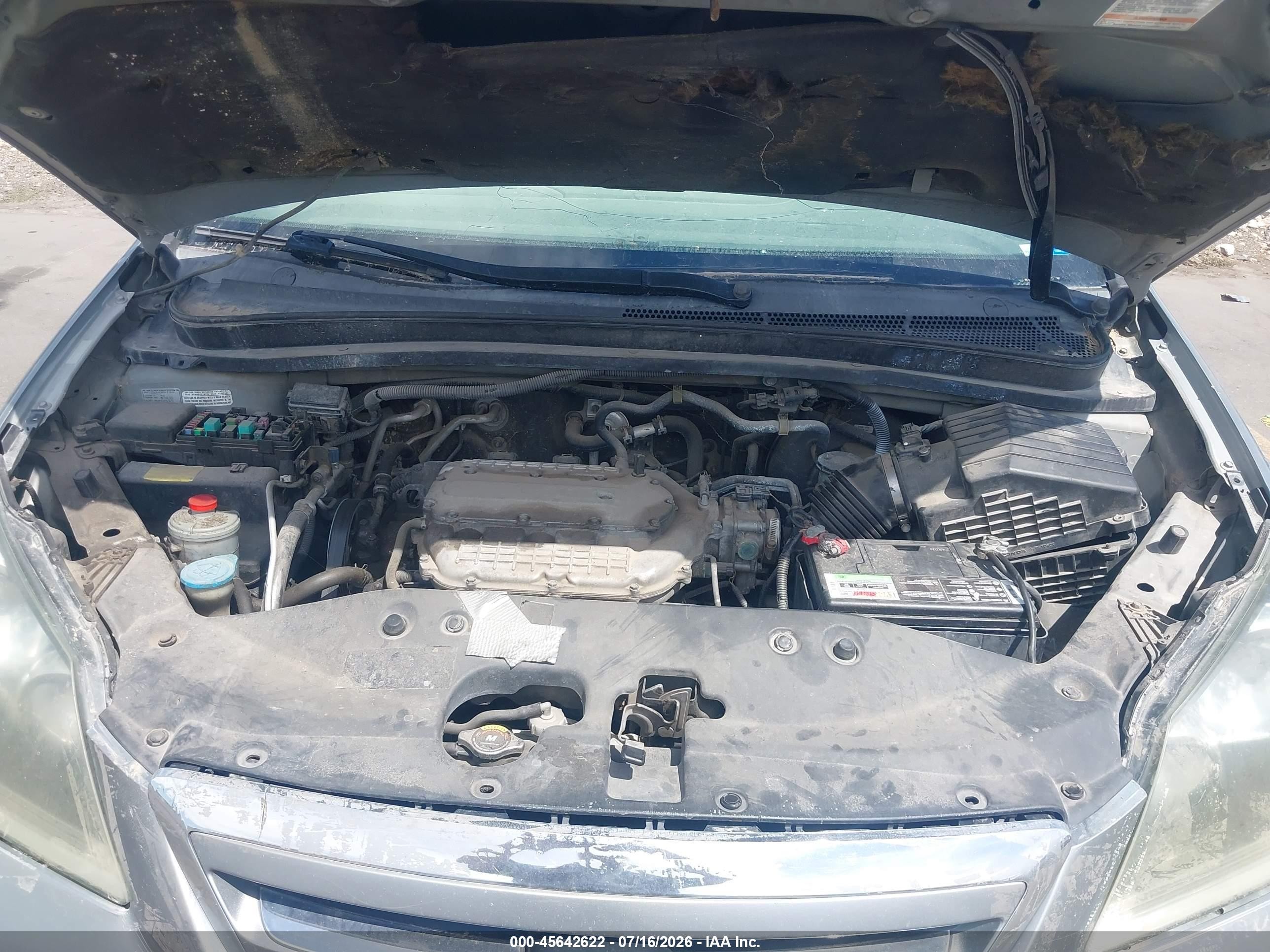 2007 Honda Odyssey Ex Gray vin: 5FNRL384X7B013857