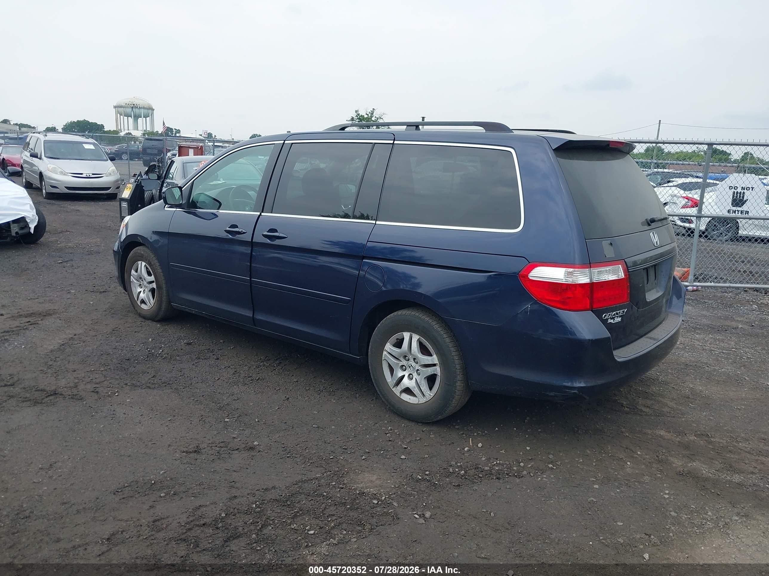 2007 Honda Odyssey Ex Синий vin: 5FNRL384X7B100710