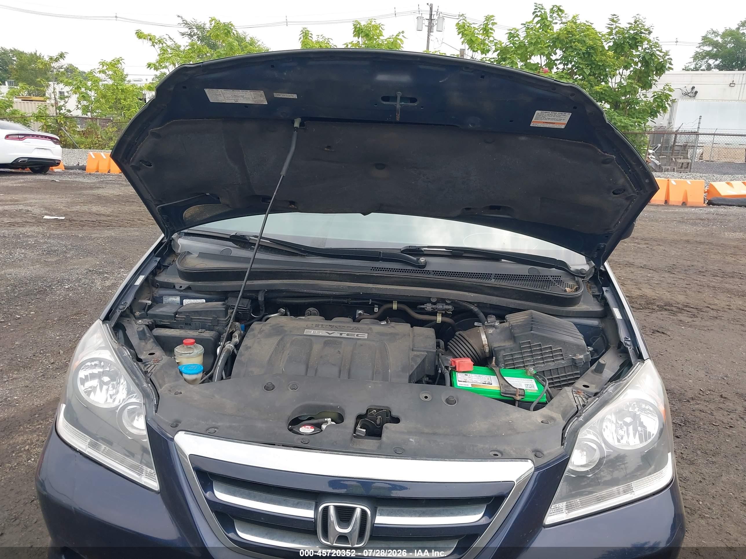 2007 Honda Odyssey Ex Синий vin: 5FNRL384X7B100710