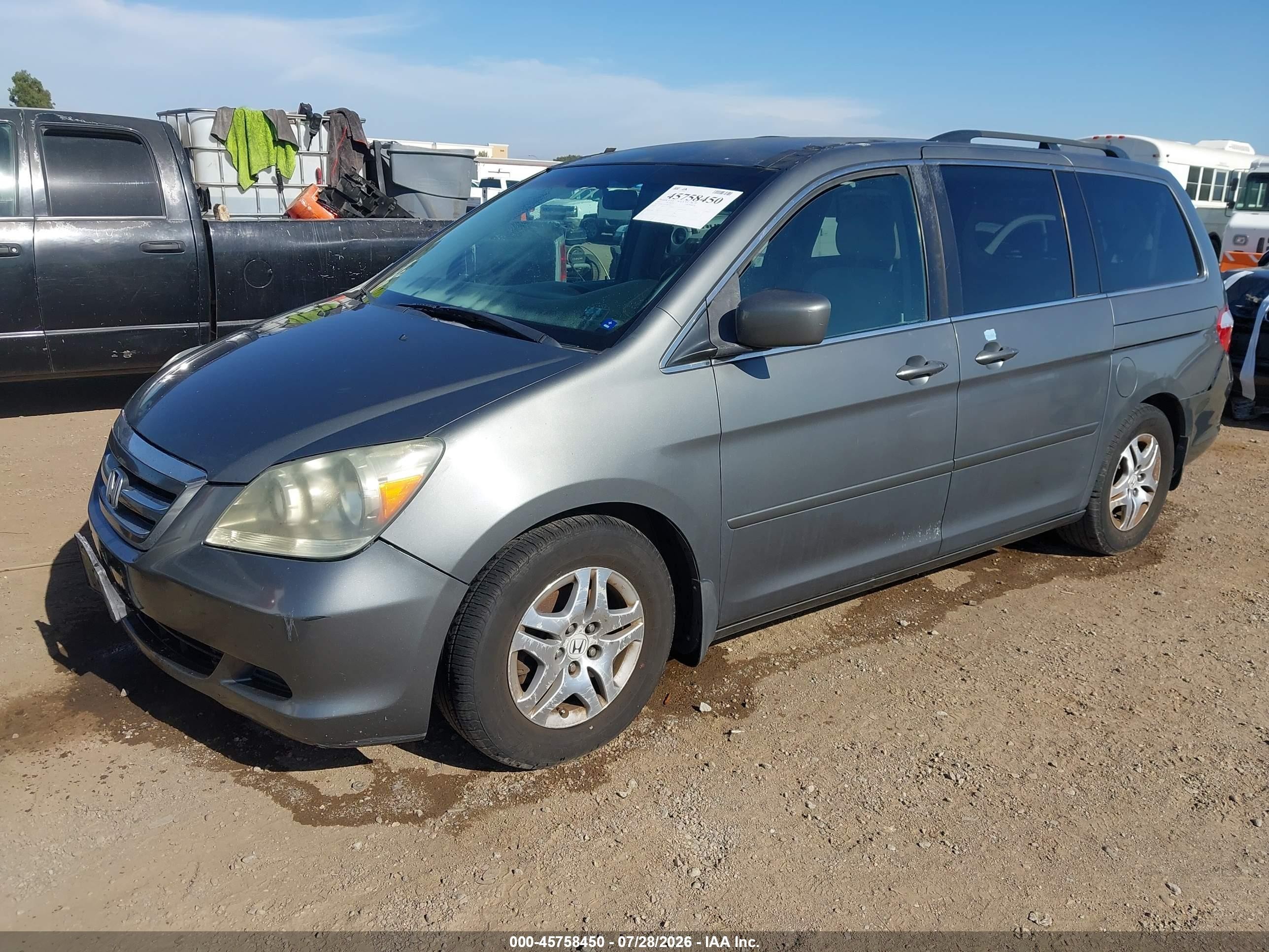 2007 Honda Odyssey Ex Серый vin: 5FNRL384X7B431013
