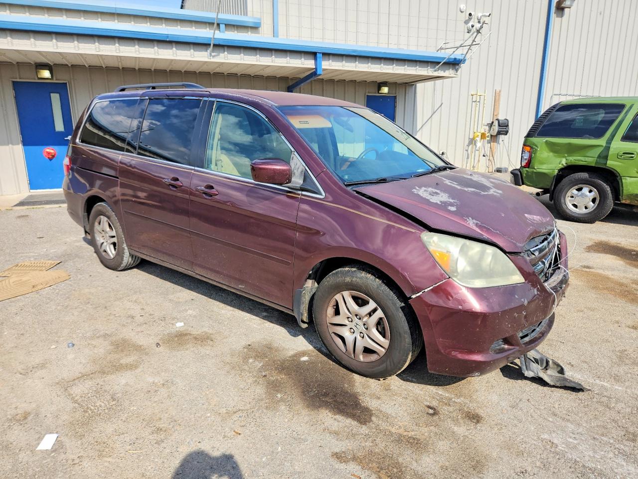 2007 Honda Odyssey Ex Burgundy vin: 5FNRL384X7B439838