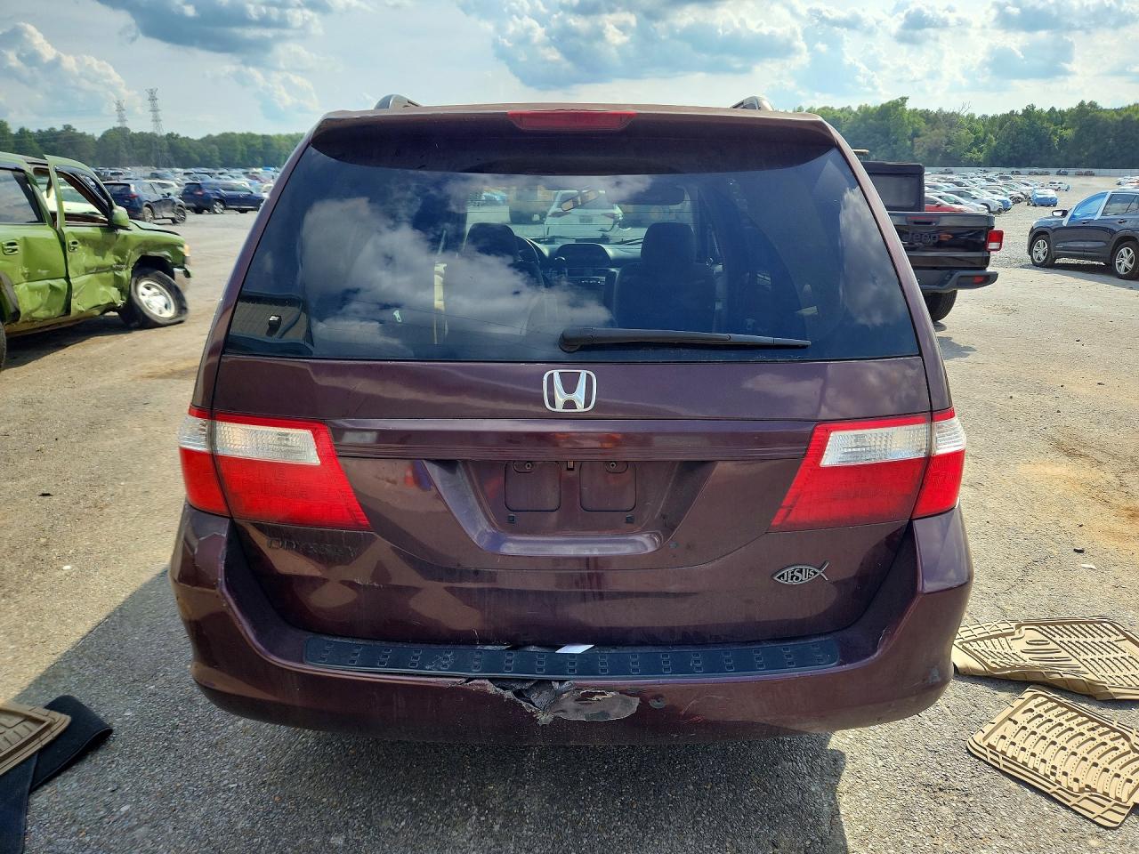 2007 Honda Odyssey Ex Burgundy vin: 5FNRL384X7B439838