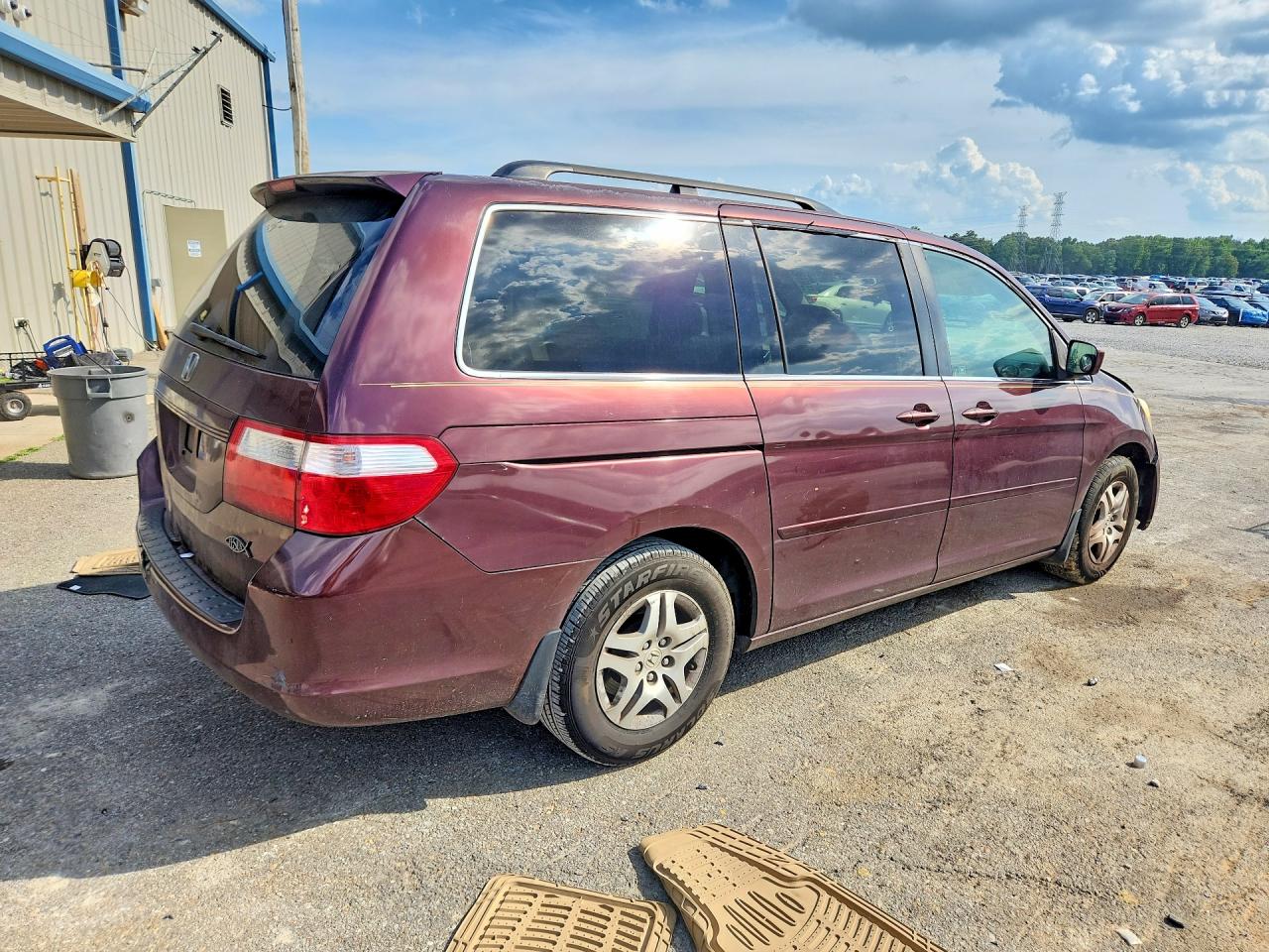 2007 Honda Odyssey Ex Burgundy vin: 5FNRL384X7B439838