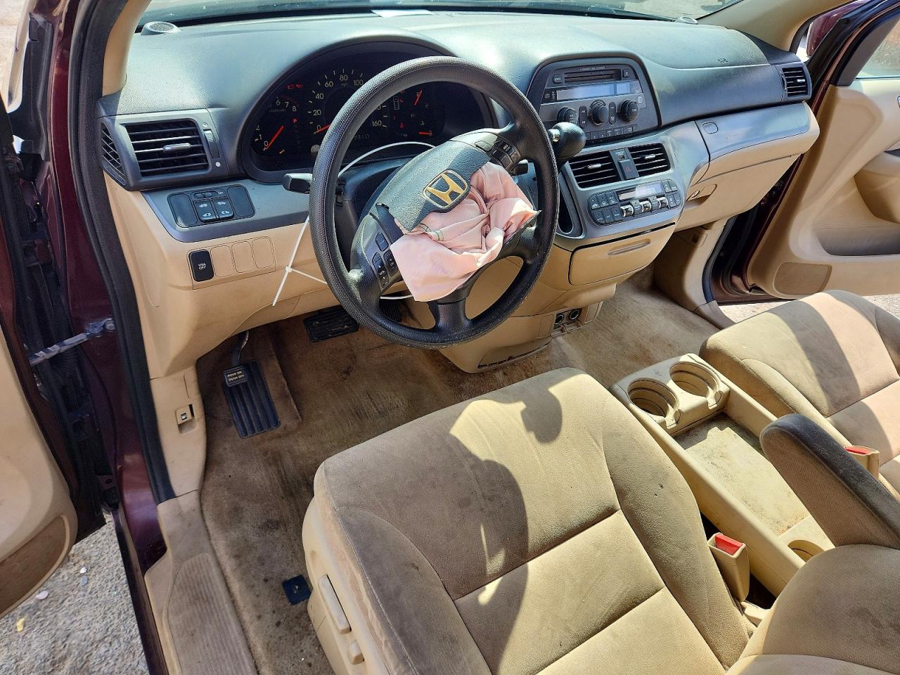 2007 Honda Odyssey Ex Burgundy vin: 5FNRL384X7B439838