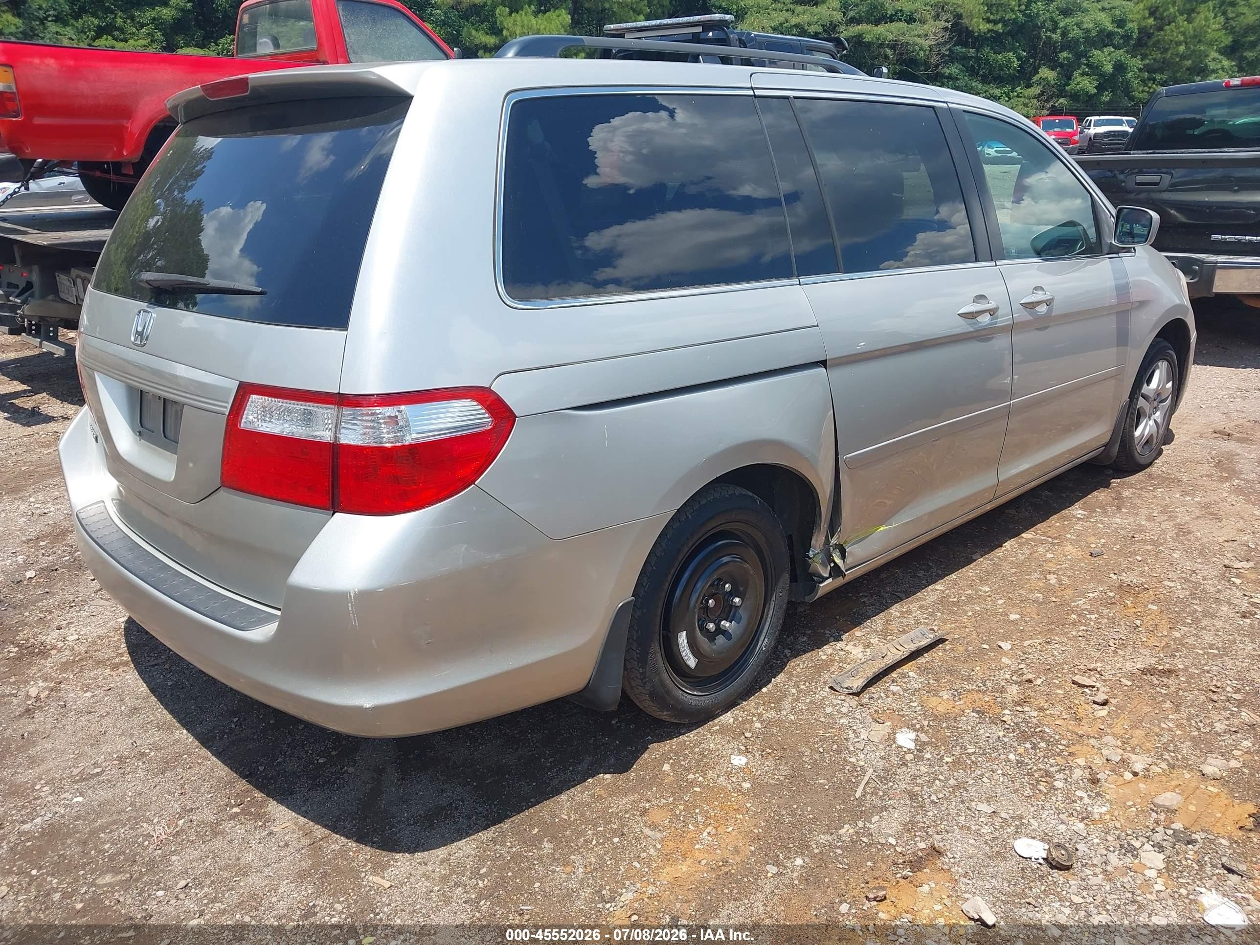 2007 Honda Odyssey Ex Silver vin: 5FNRL384X7B447227