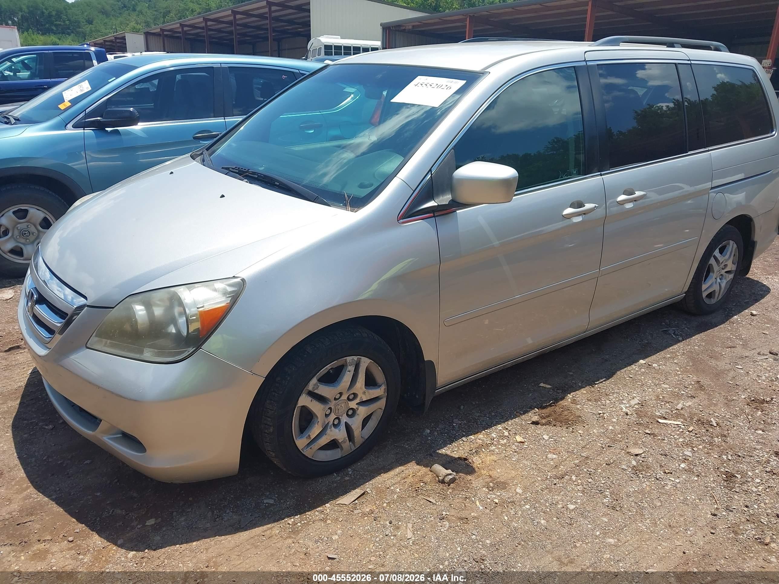 2007 Honda Odyssey Ex Silver vin: 5FNRL384X7B447227