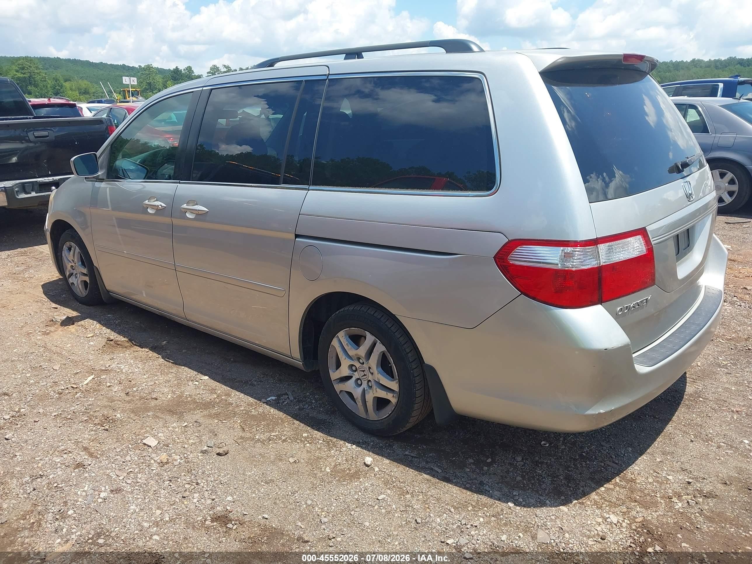 2007 Honda Odyssey Ex Silver vin: 5FNRL384X7B447227