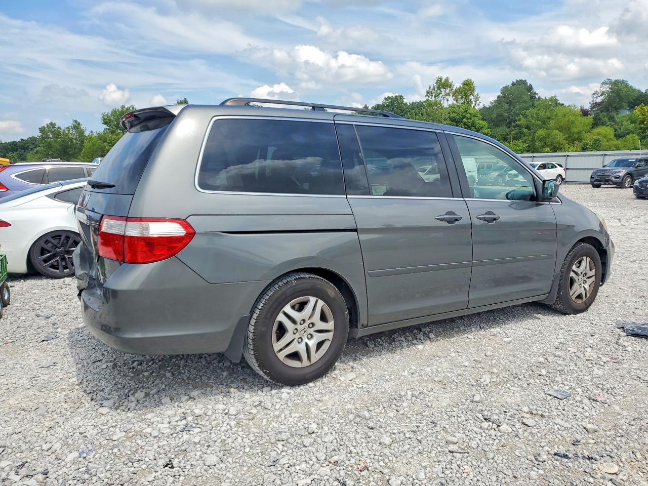 2007 Honda Odyssey Ex Gray vin: 5FNRL384X7B459247