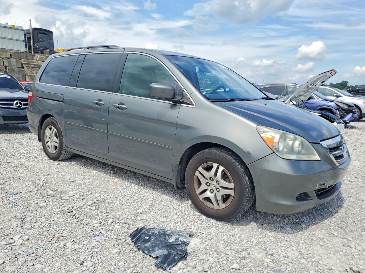 2007 Honda Odyssey Ex Gray vin: 5FNRL384X7B459247