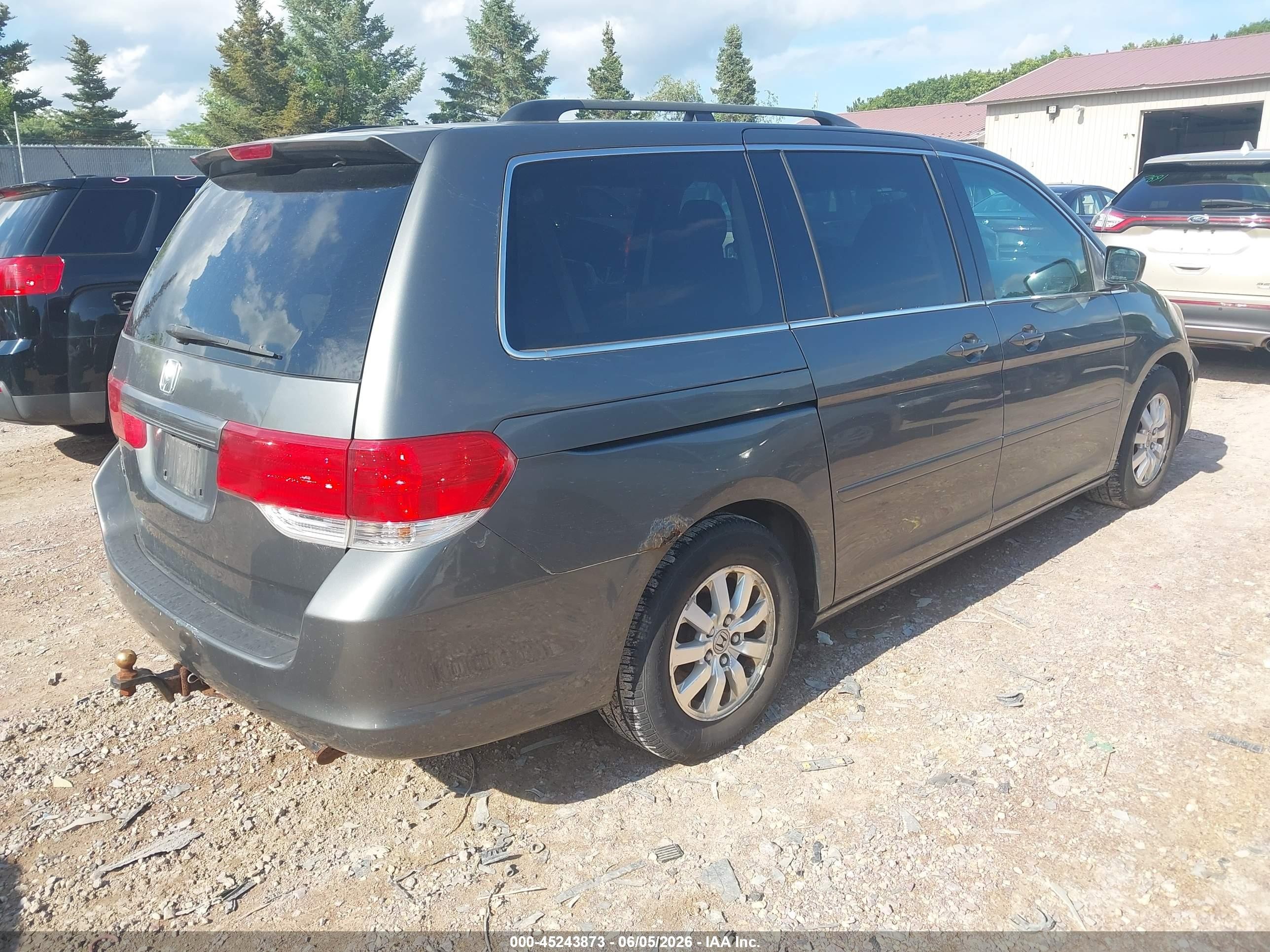 2008 Honda Odyssey Ex Gray vin: 5FNRL384X8B059156