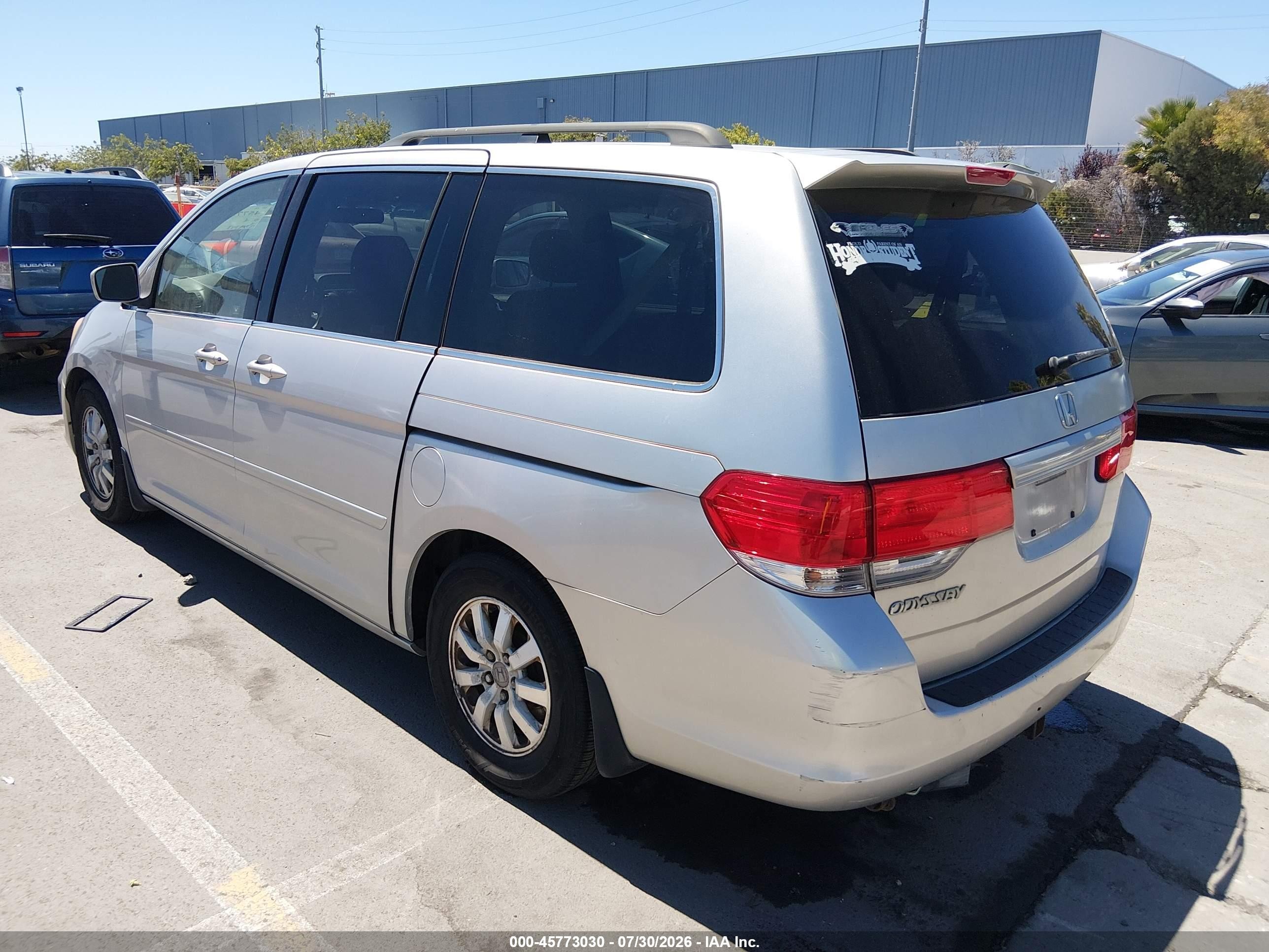 2009 Honda Odyssey Ex Серебряный vin: 5FNRL384X9B019290