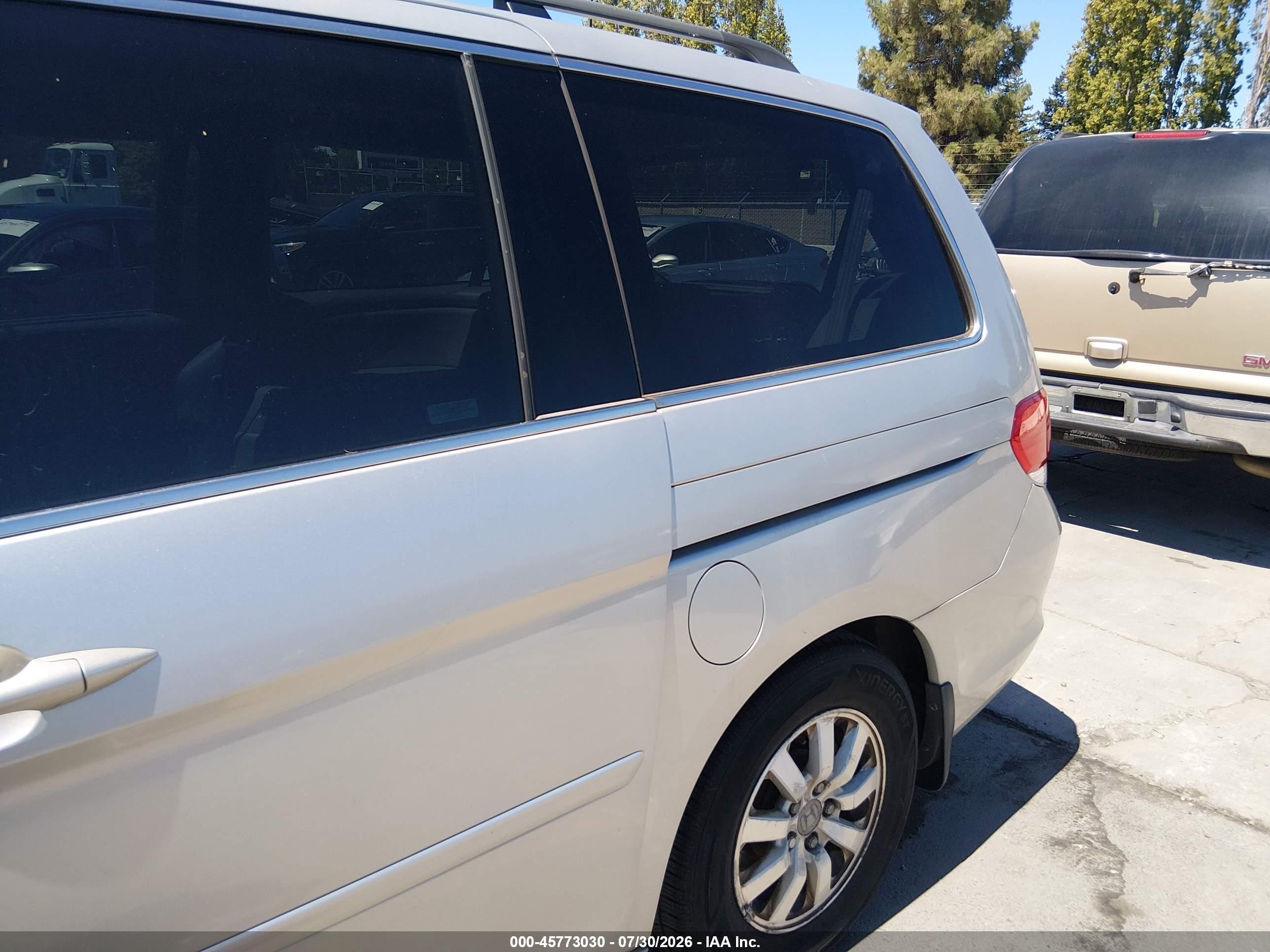2009 Honda Odyssey Ex Серебряный vin: 5FNRL384X9B019290