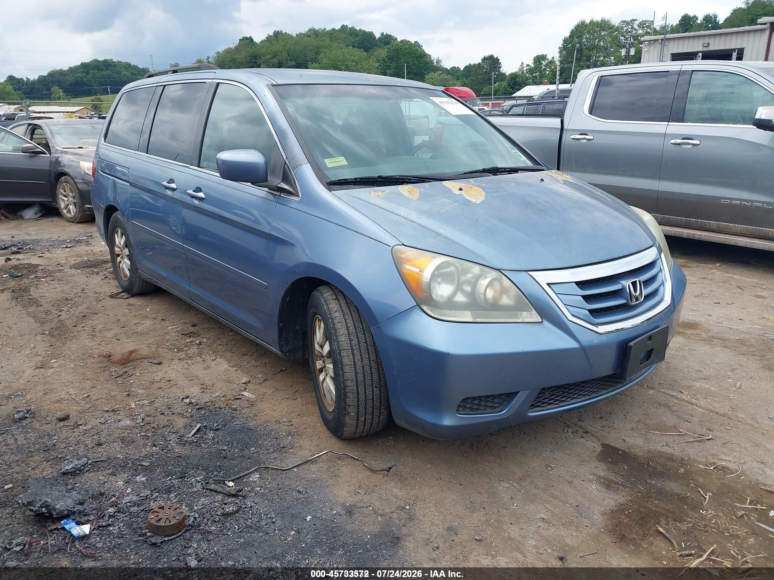 2009 Honda Odyssey Ex Blue vin: 5FNRL384X9B040415