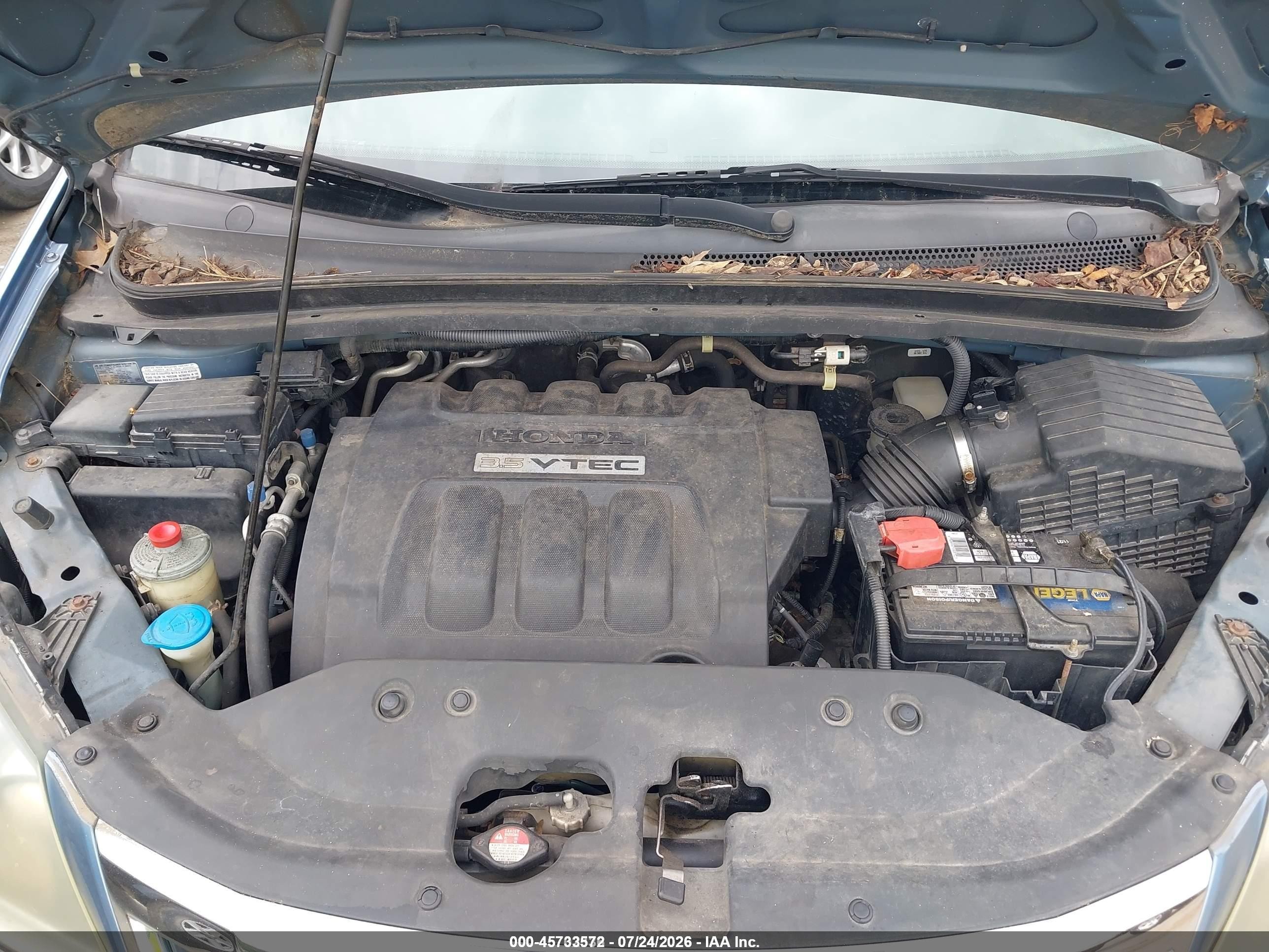 2009 Honda Odyssey Ex Blue vin: 5FNRL384X9B040415