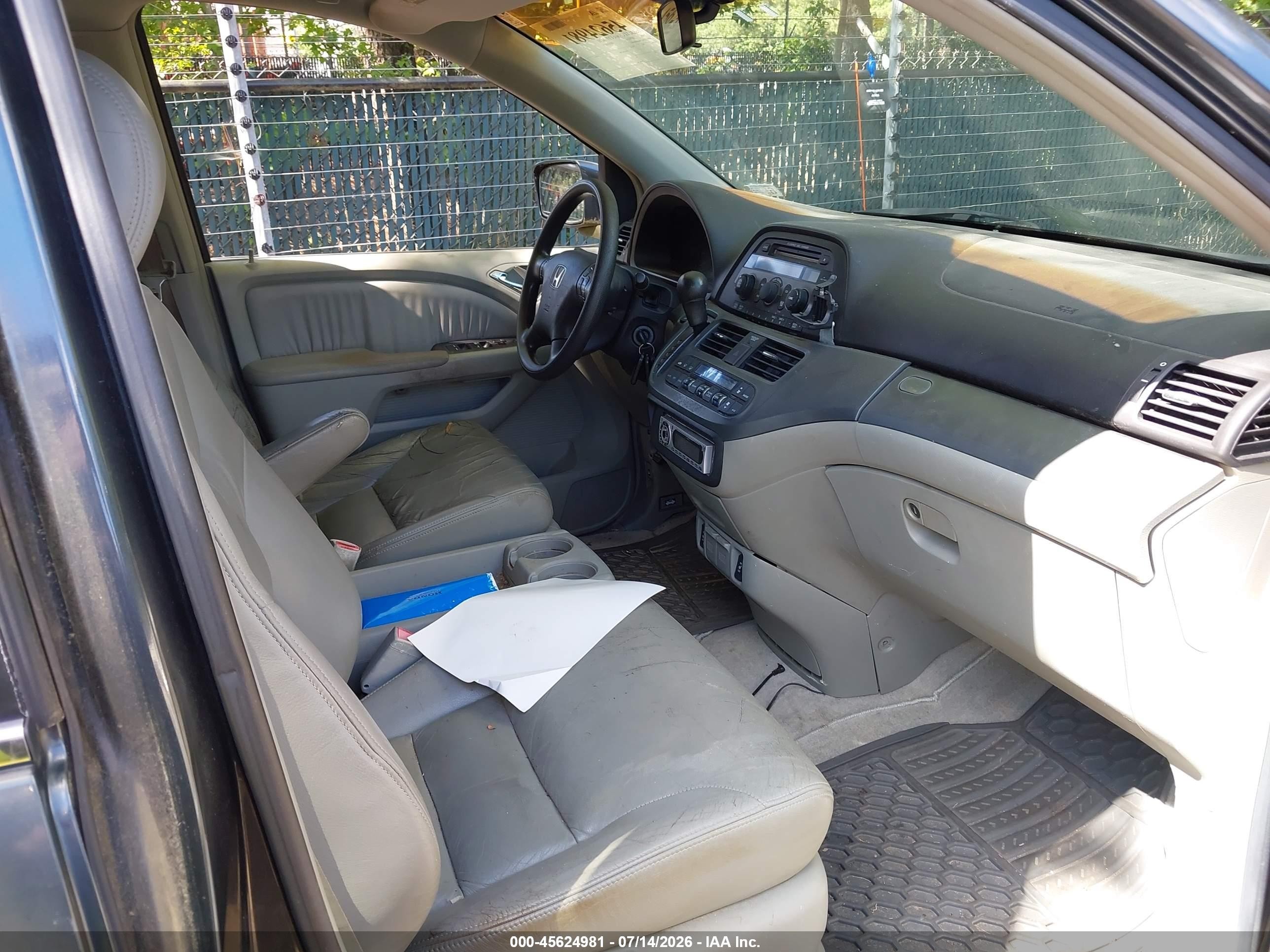 2005 Honda Odyssey Ex-l Blue vin: 5FNRL38605B049765