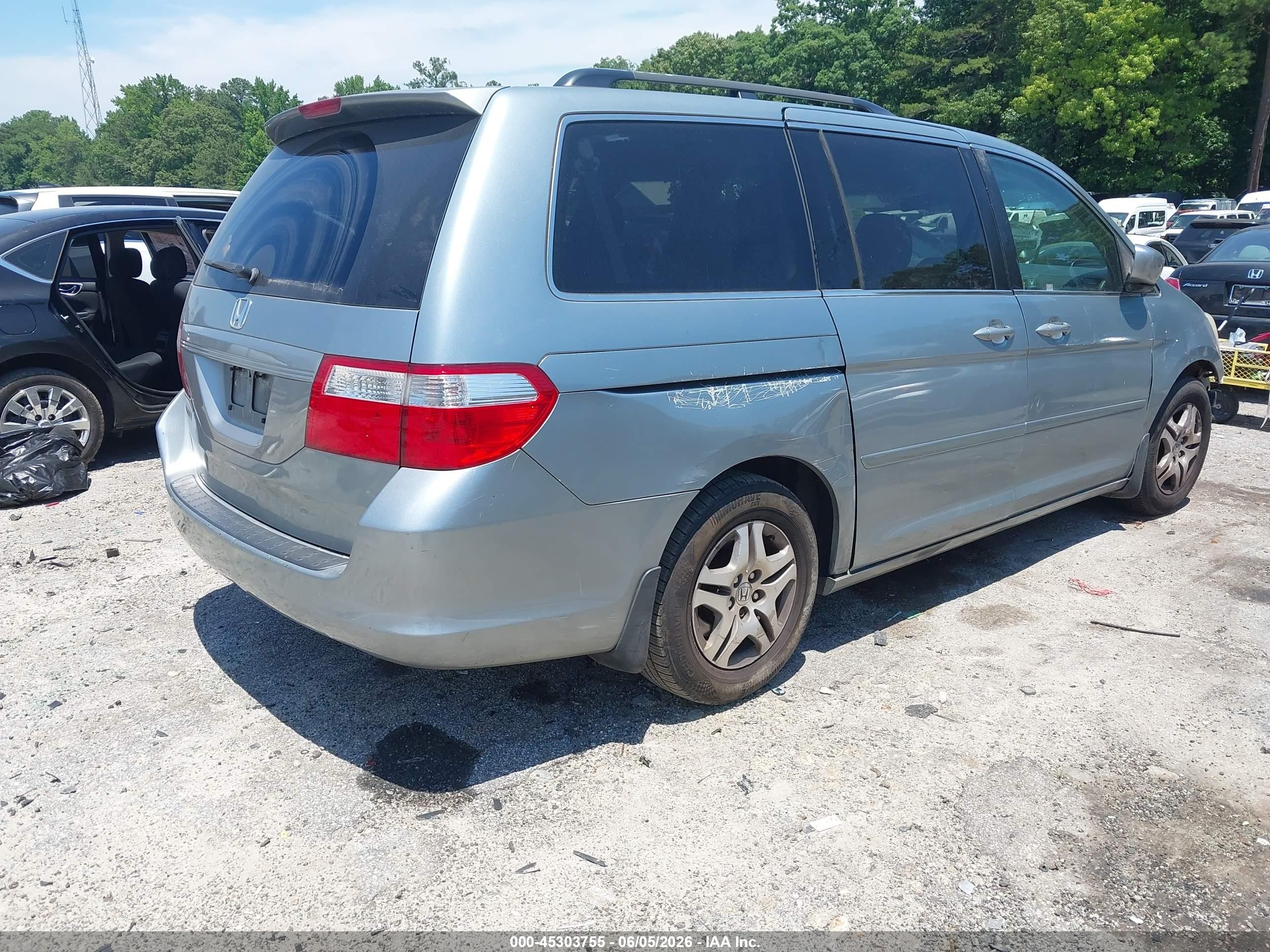 2006 Honda Odyssey Ex-l Silver vin: 5FNRL38606B012894