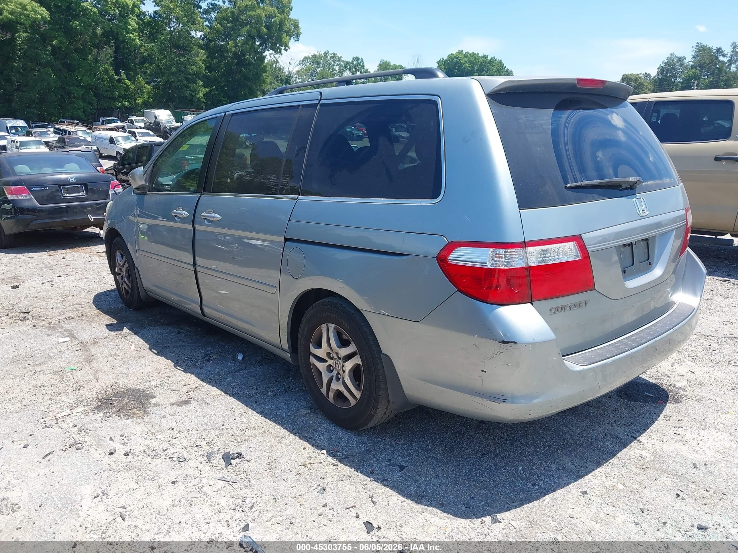2006 Honda Odyssey Ex-l Silver vin: 5FNRL38606B012894