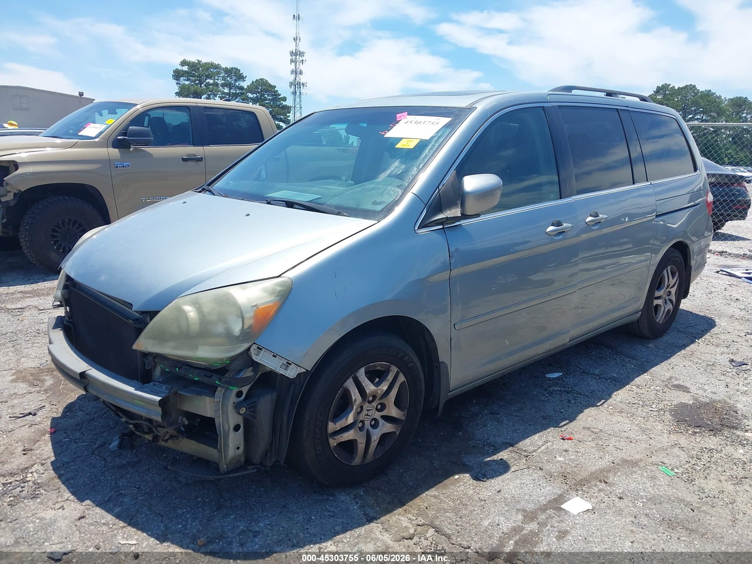 2006 Honda Odyssey Ex-l Silver vin: 5FNRL38606B012894