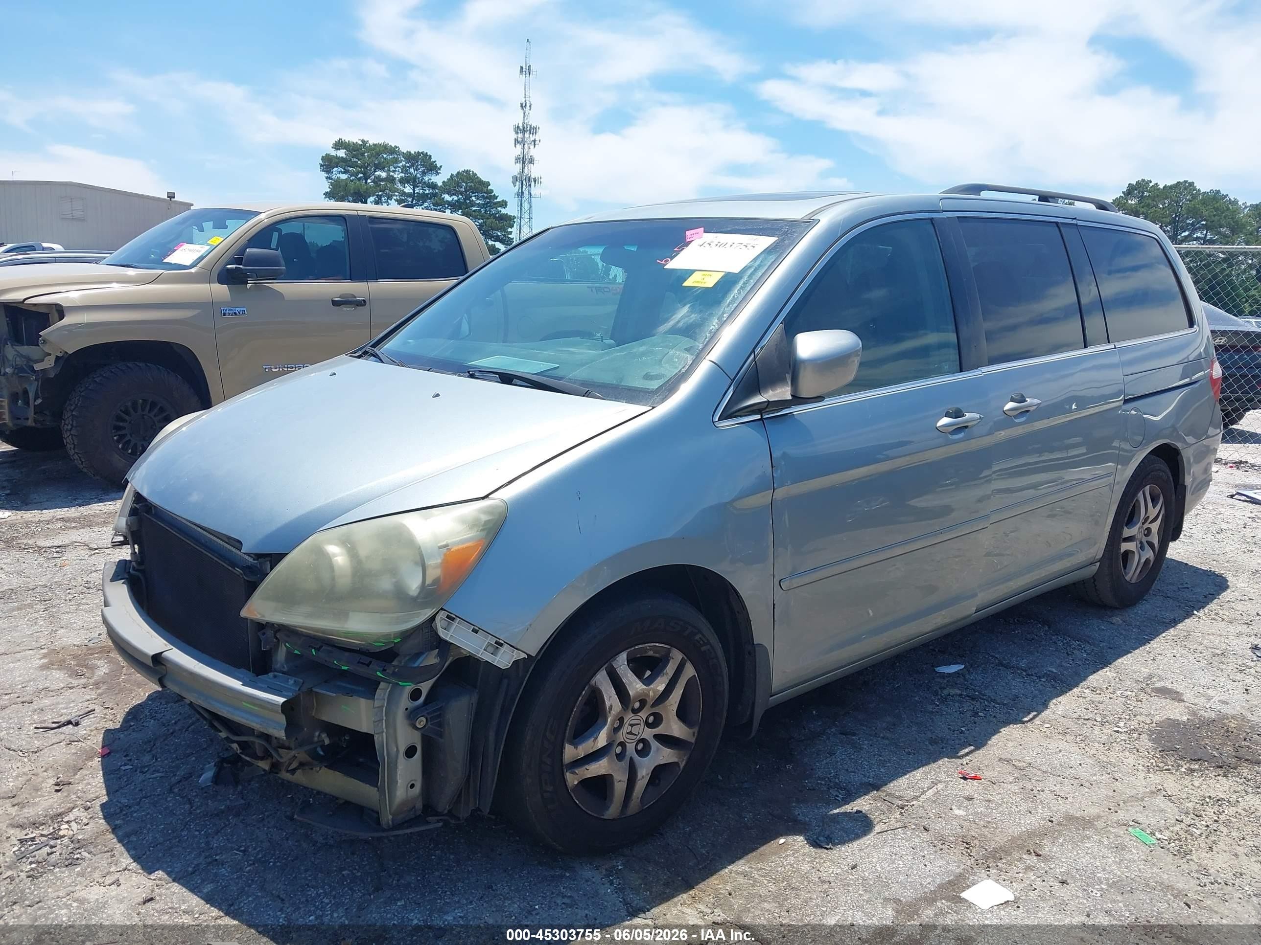 2006 Honda Odyssey Ex-l Silver vin: 5FNRL38606B012894