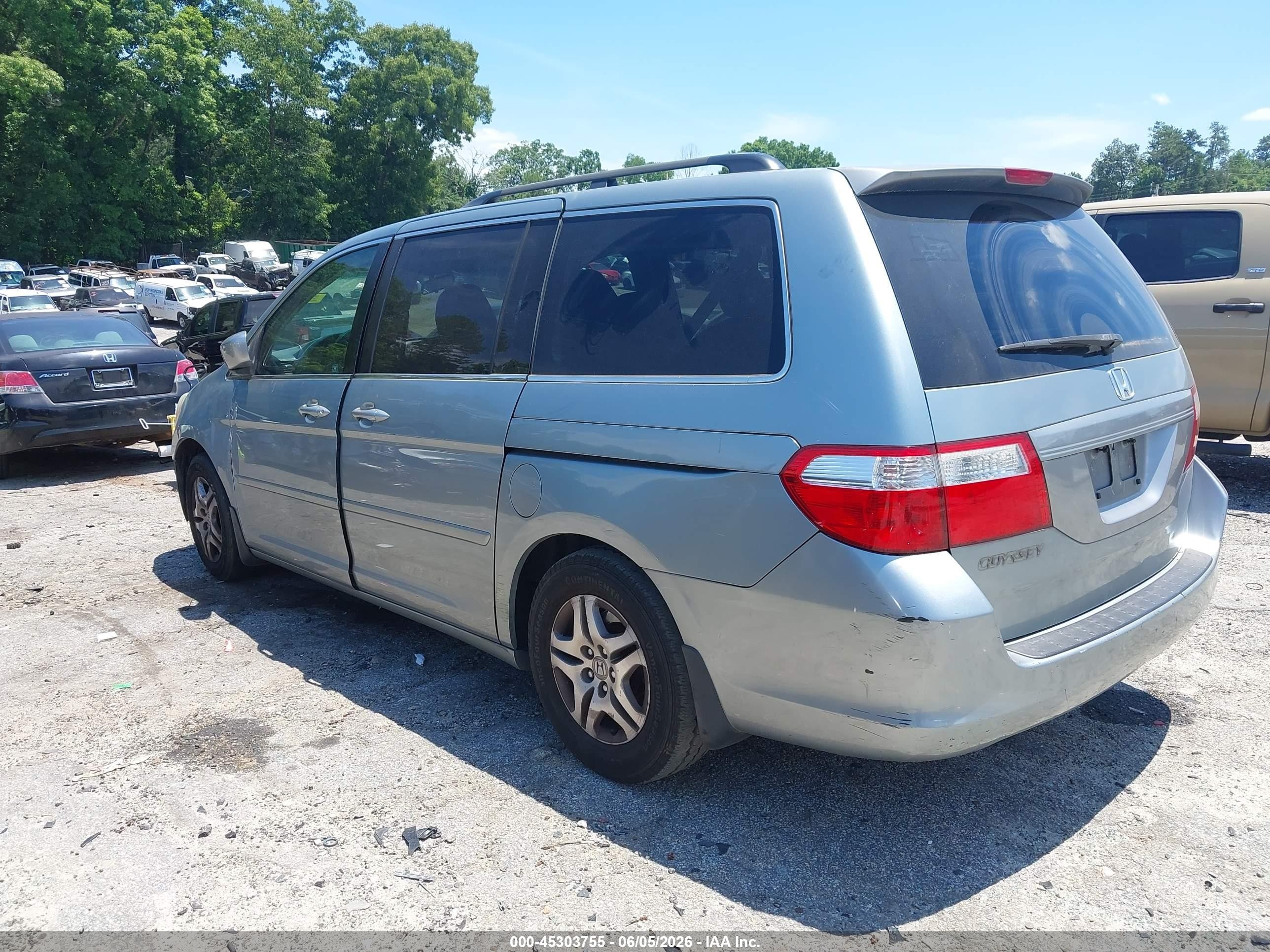 2006 Honda Odyssey Ex-l Silver vin: 5FNRL38606B012894