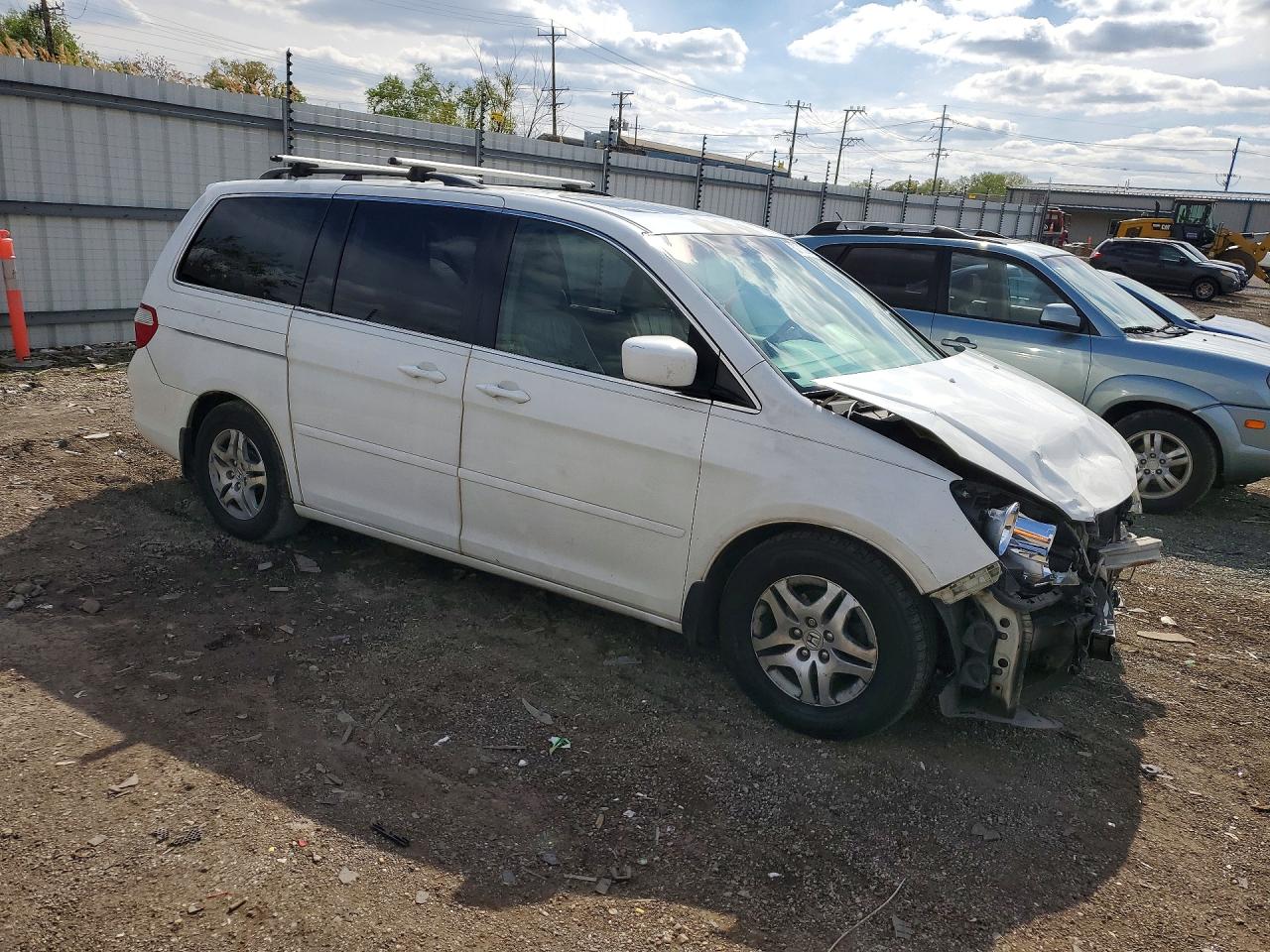 2006 Honda Odyssey Exl White vin: 5FNRL38606B421073