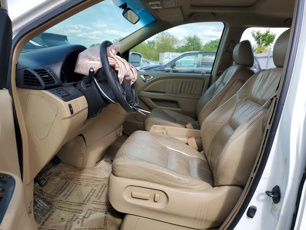 2006 Honda Odyssey Exl White vin: 5FNRL38606B421073
