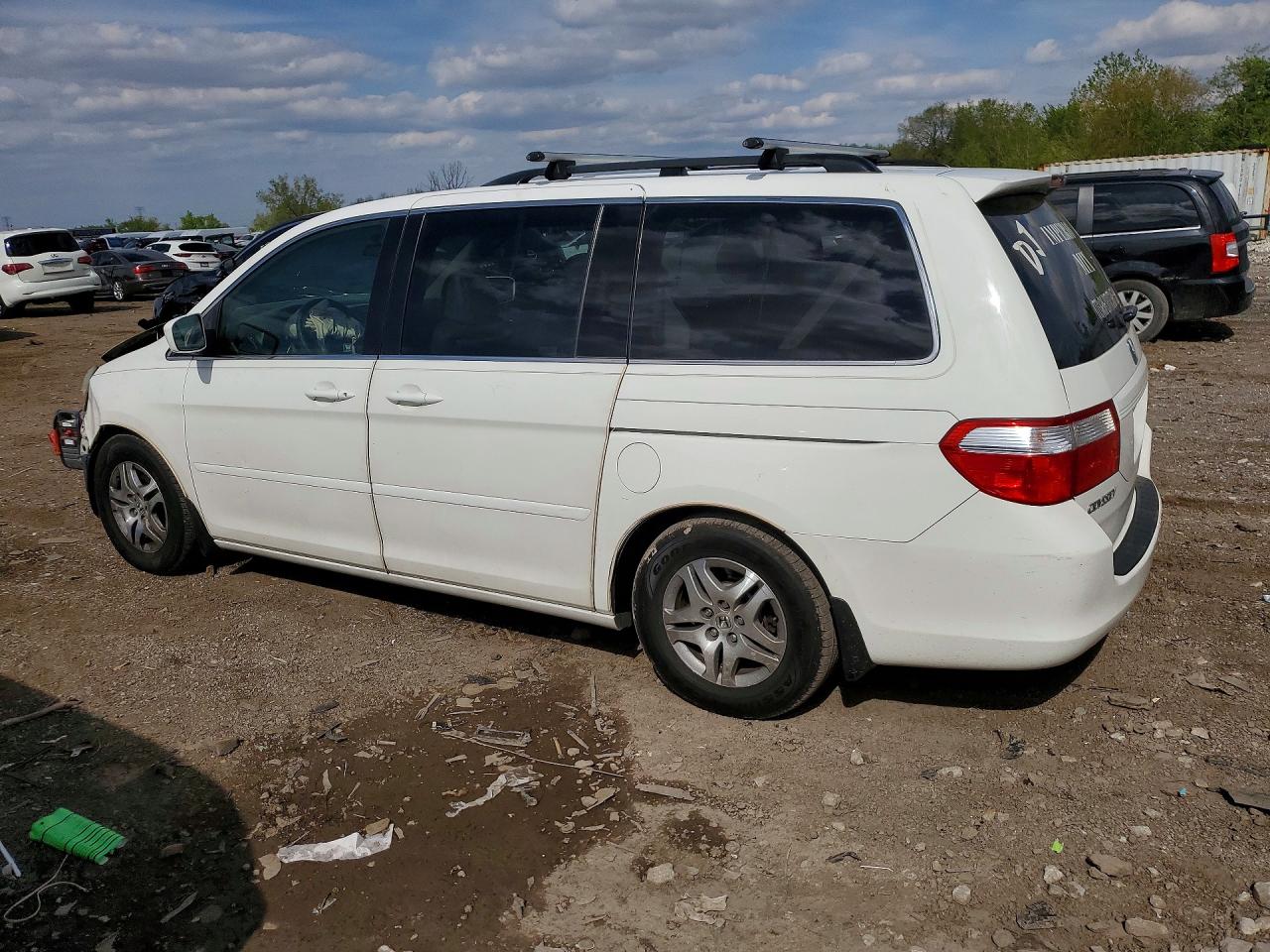2006 Honda Odyssey Exl White vin: 5FNRL38606B421073