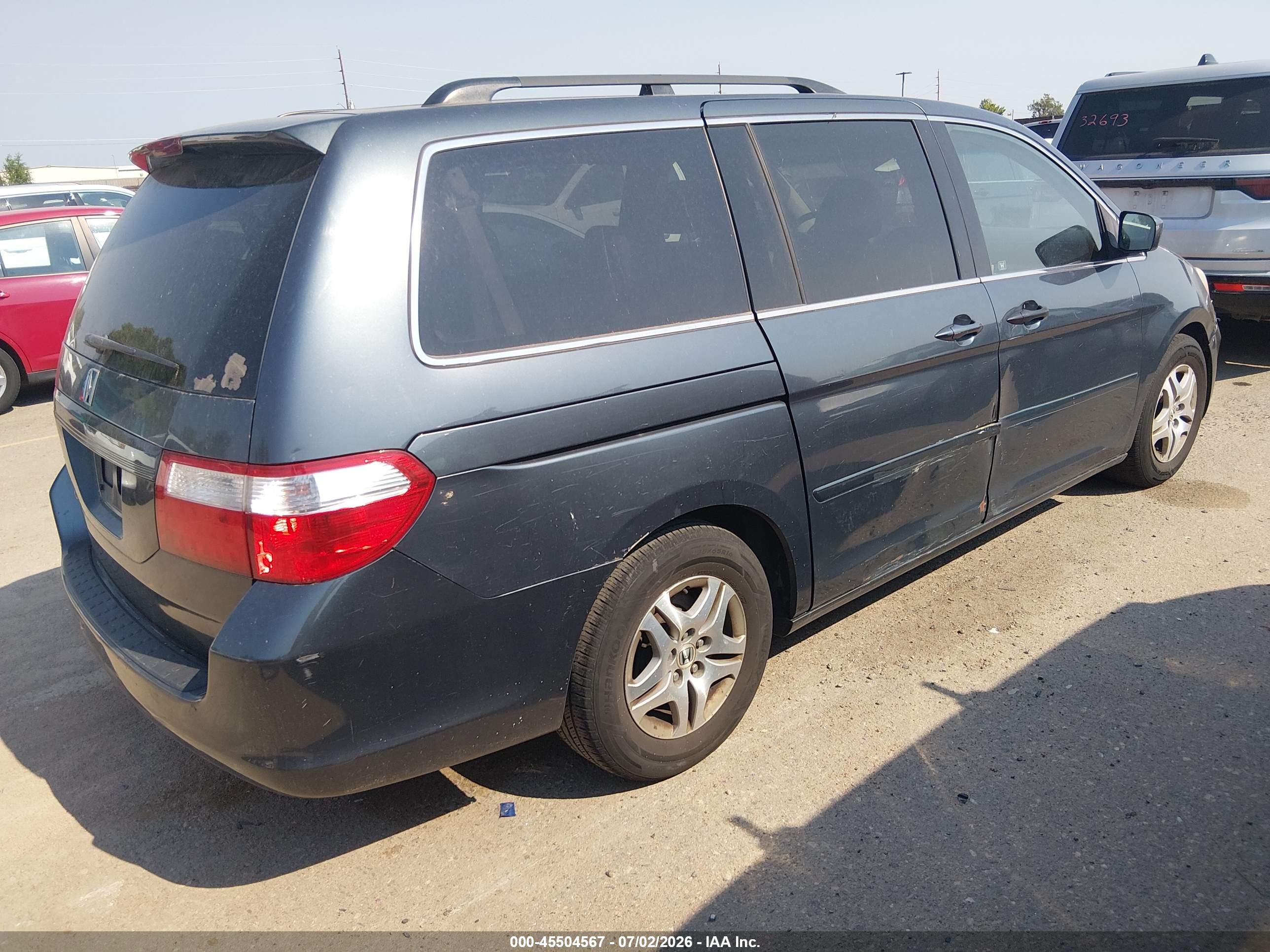 2006 Honda Odyssey Ex-l Gray vin: 5FNRL38606B427178