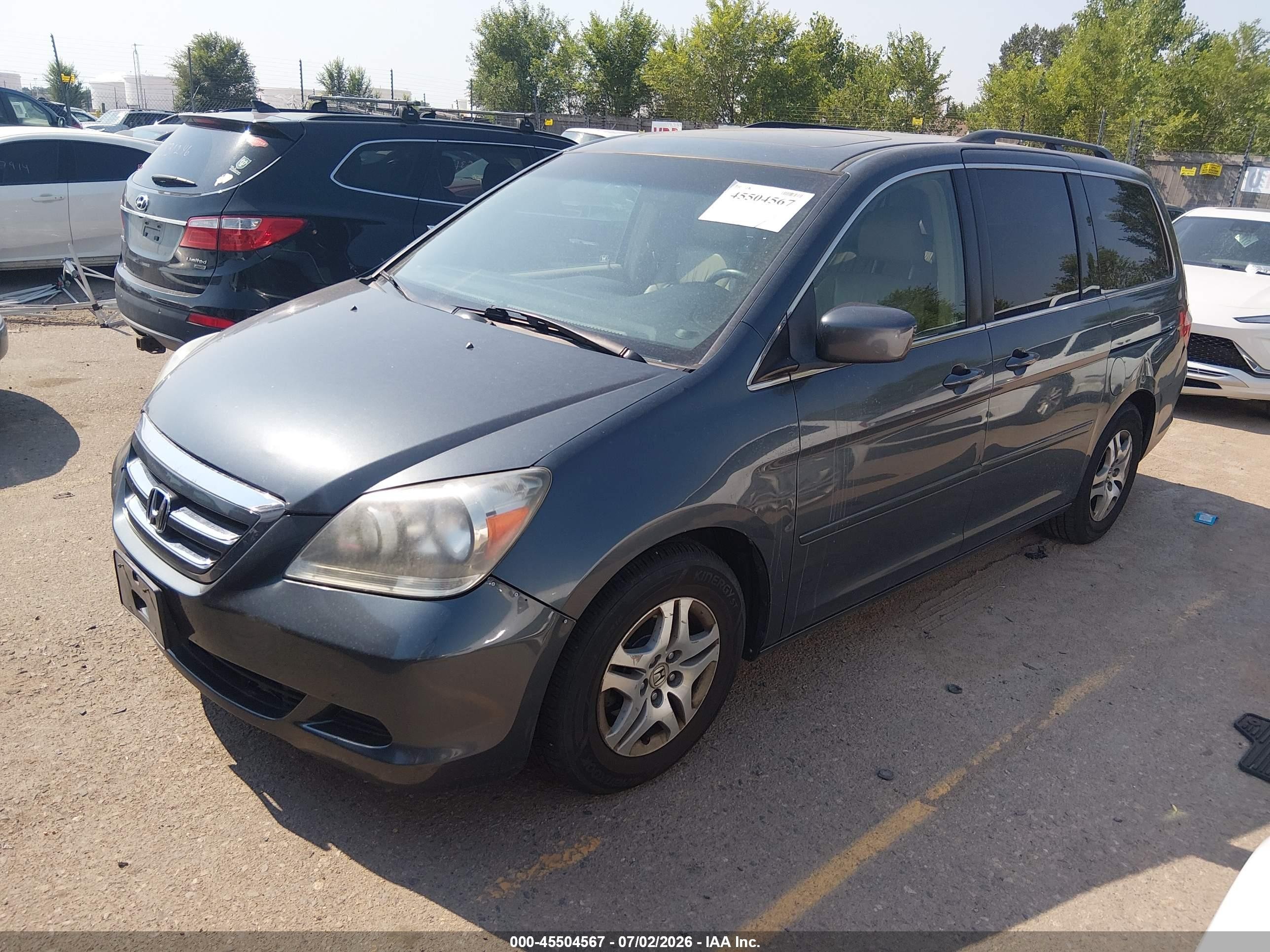 2006 Honda Odyssey Ex-l Gray vin: 5FNRL38606B427178