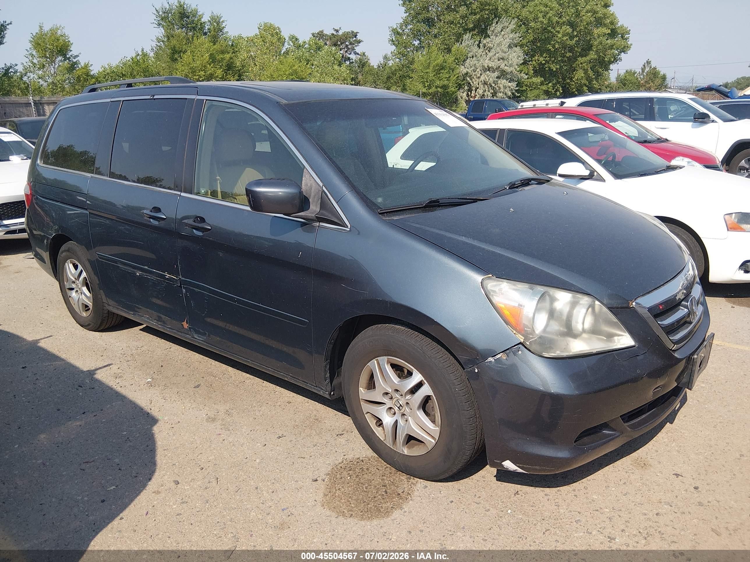 2006 Honda Odyssey Ex-l Gray vin: 5FNRL38606B427178