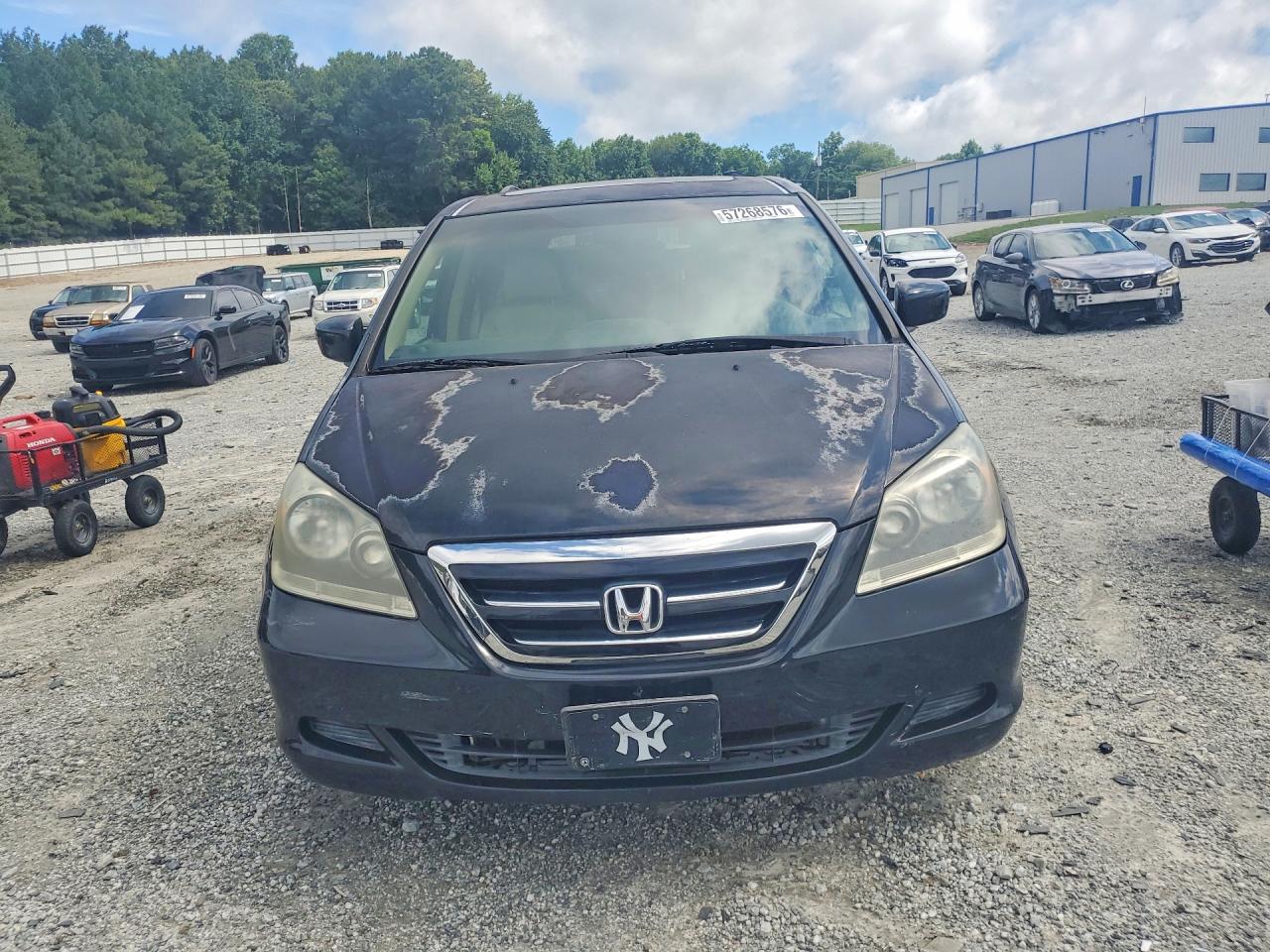2007 Honda Odyssey Exl Black vin: 5FNRL38607B080534