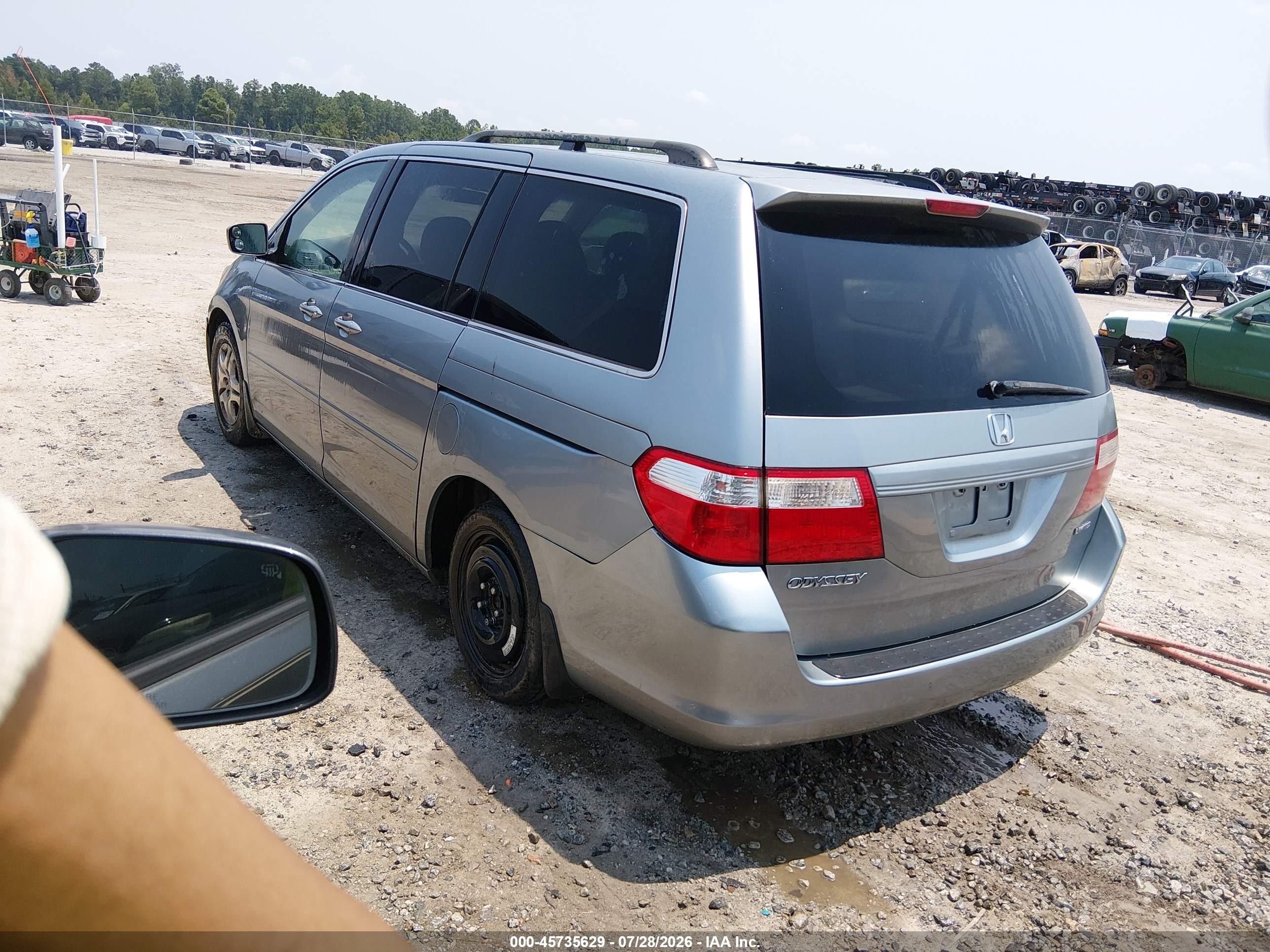 2007 Honda Odyssey Ex-l Blue vin: 5FNRL38607B131191