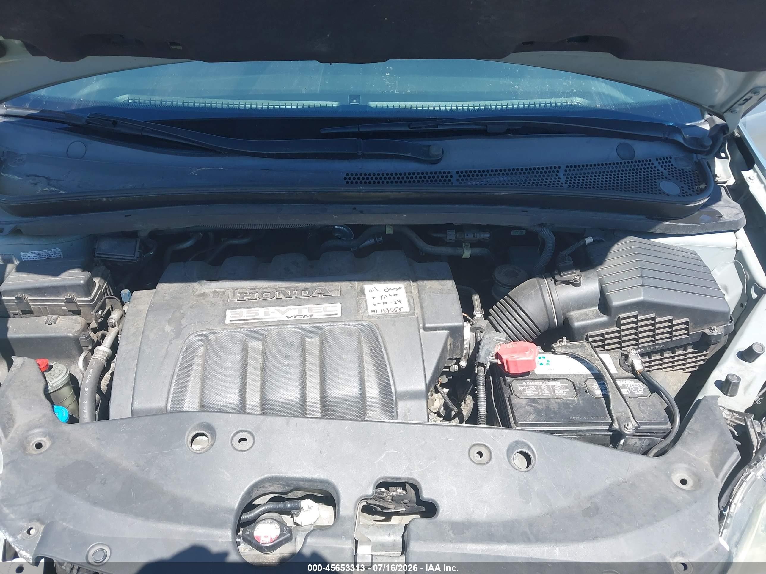 2007 Honda Odyssey Ex-l Blue vin: 5FNRL38607B134964