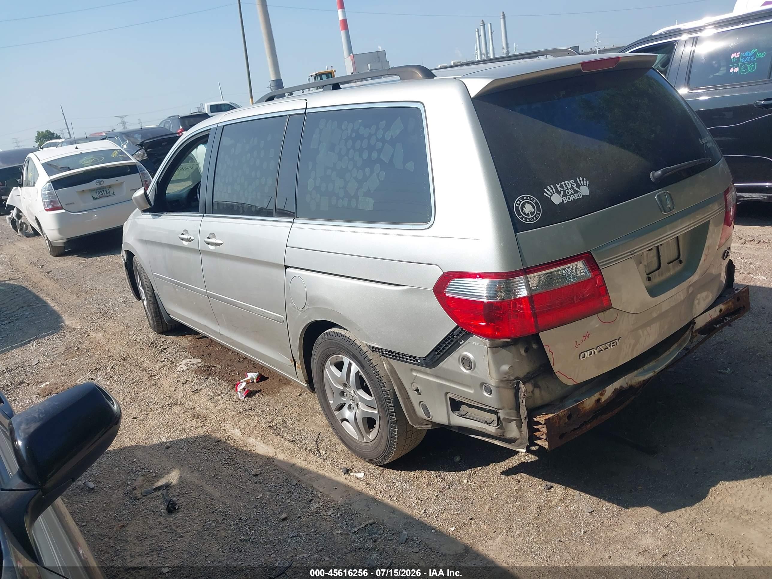 2007 Honda Odyssey Ex-l Silver vin: 5FNRL38607B462613