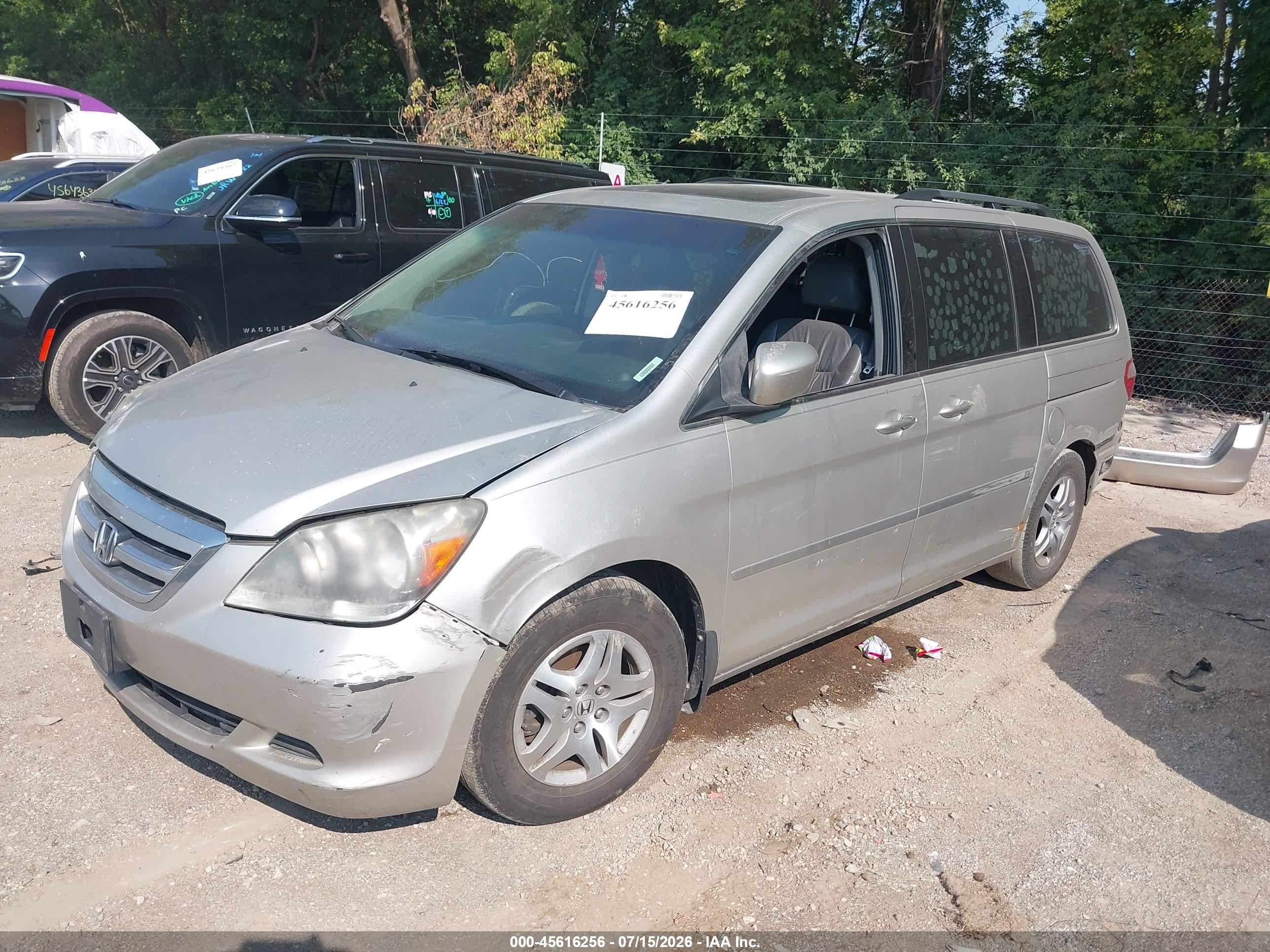 2007 Honda Odyssey Ex-l Silver vin: 5FNRL38607B462613