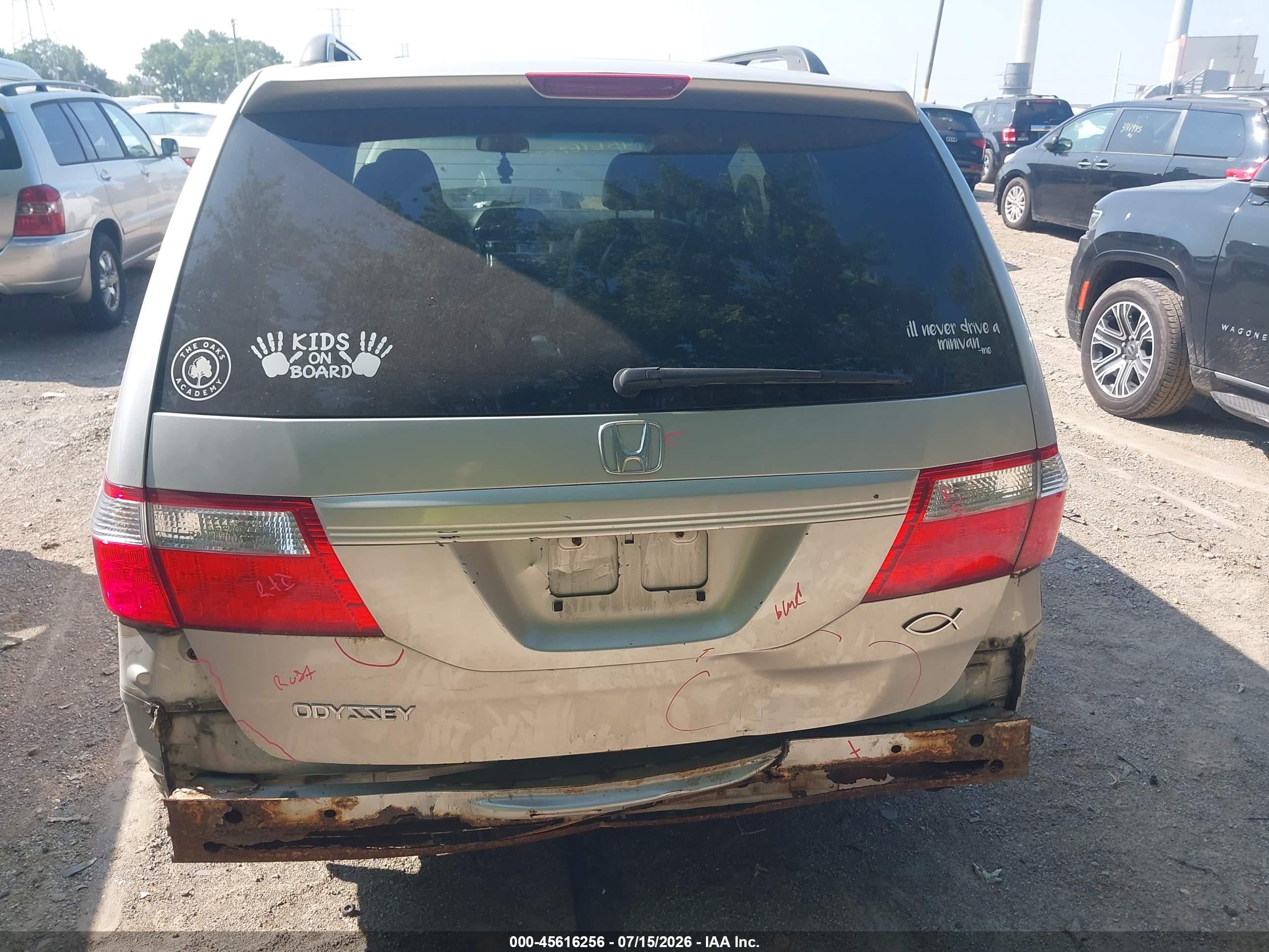 2007 Honda Odyssey Ex-l Silver vin: 5FNRL38607B462613