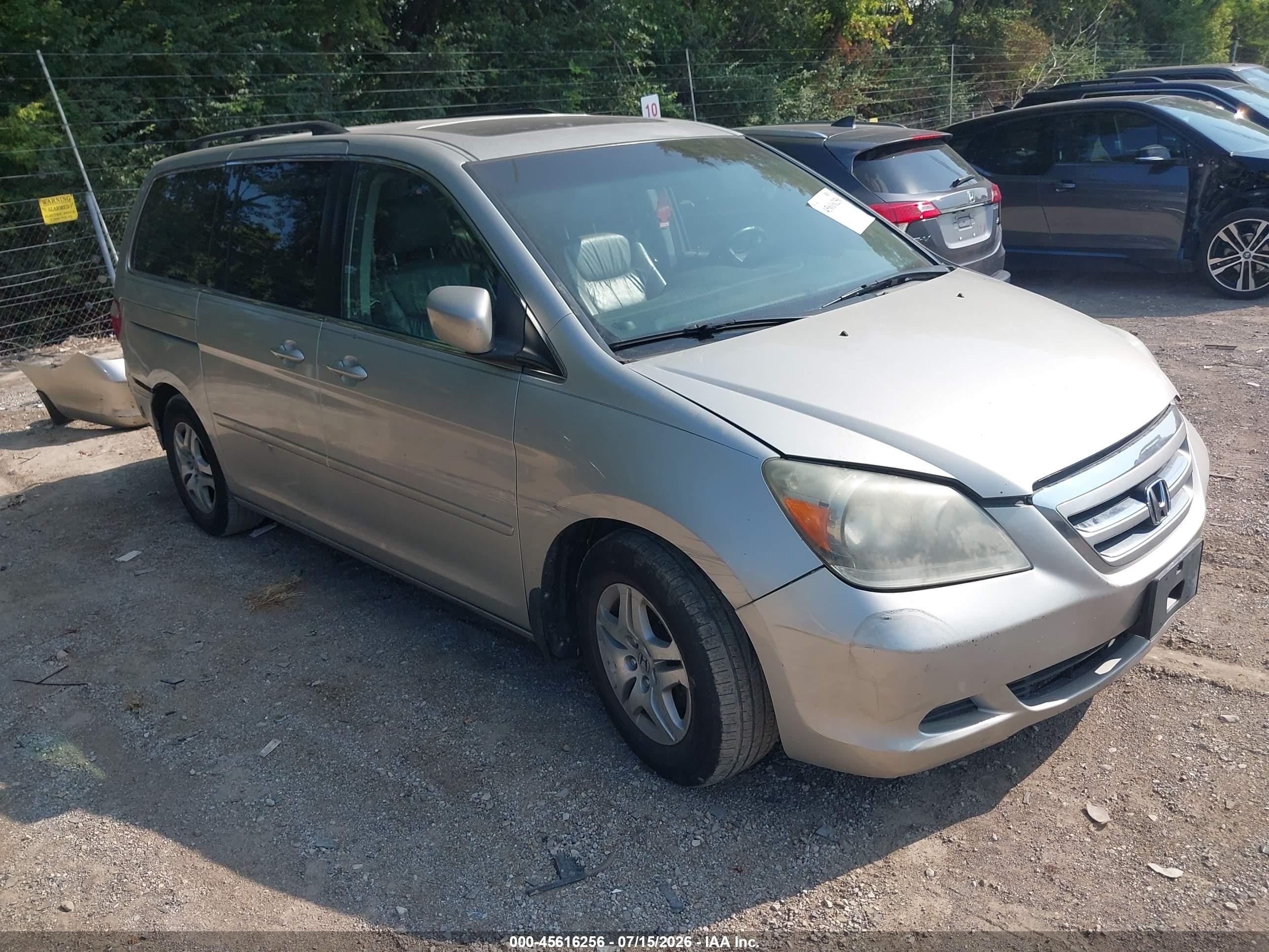 2007 Honda Odyssey Ex-l Silver vin: 5FNRL38607B462613