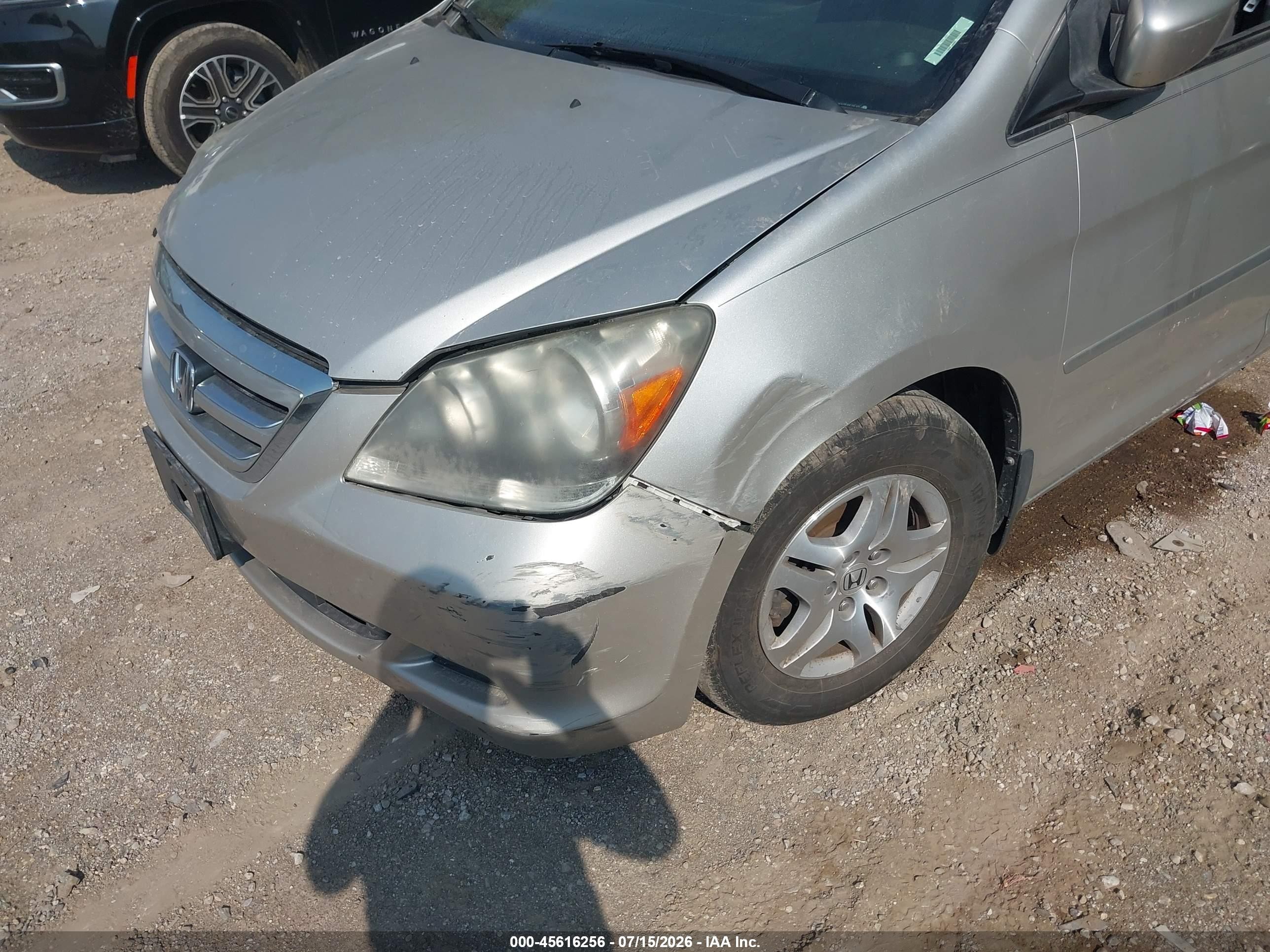 2007 Honda Odyssey Ex-l Silver vin: 5FNRL38607B462613