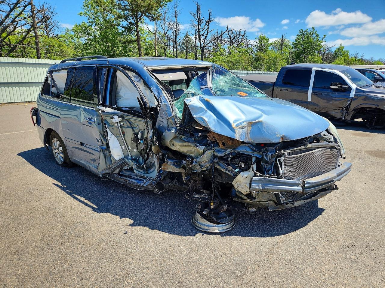 2008 Honda Odyssey Exl Синий vin: 5FNRL38608B011554